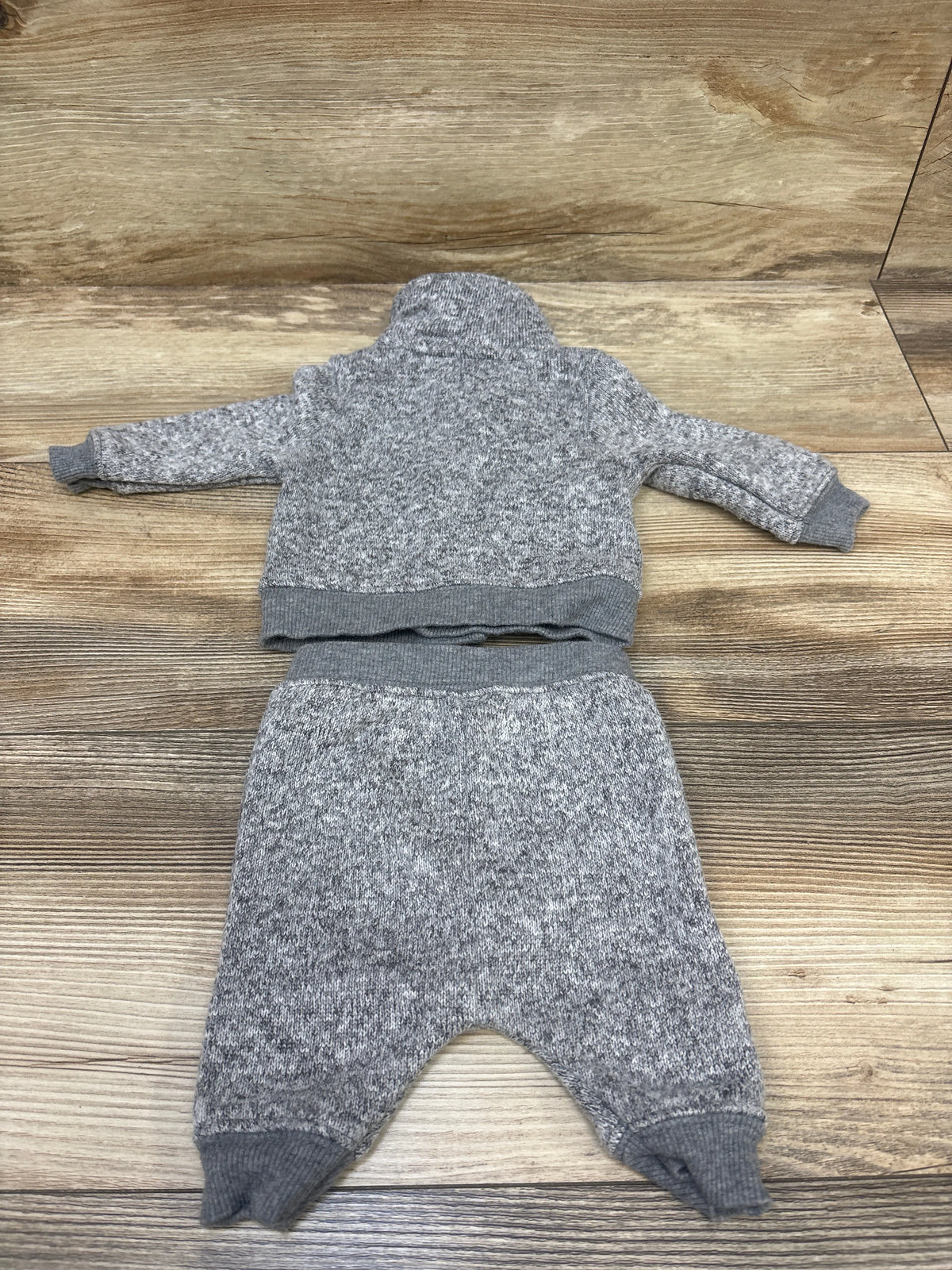 Just One You 2pc Knit Button-Up Sweater & Pants Set Grey sz Newborn