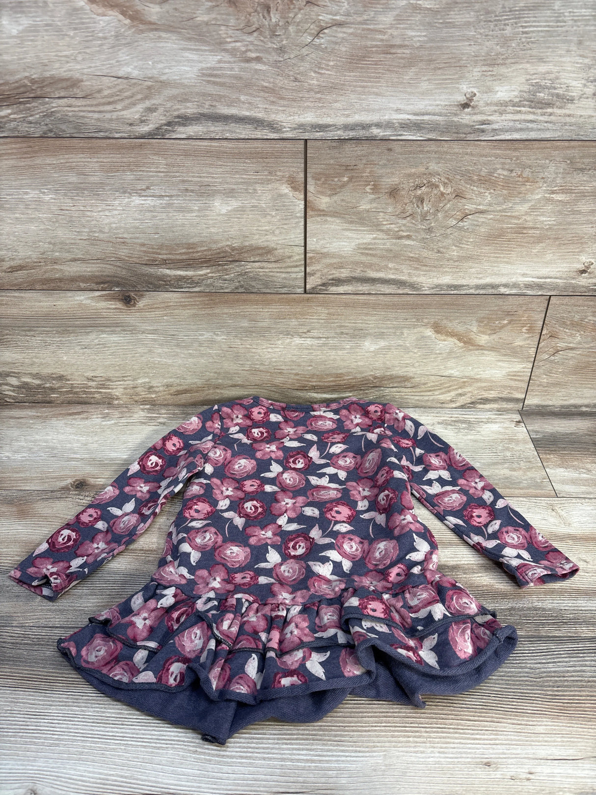 Old Navy Roses Sweatshirt Dress Grey sz 3T