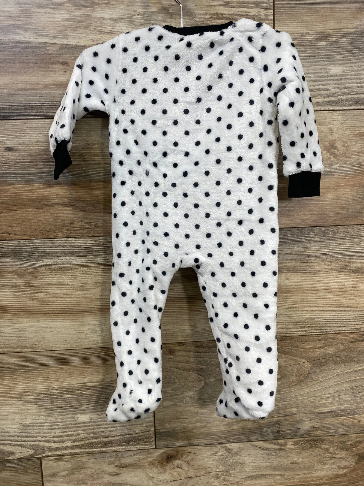 Hudson Baby Plush Polka Dot Sleeper White 6-9m