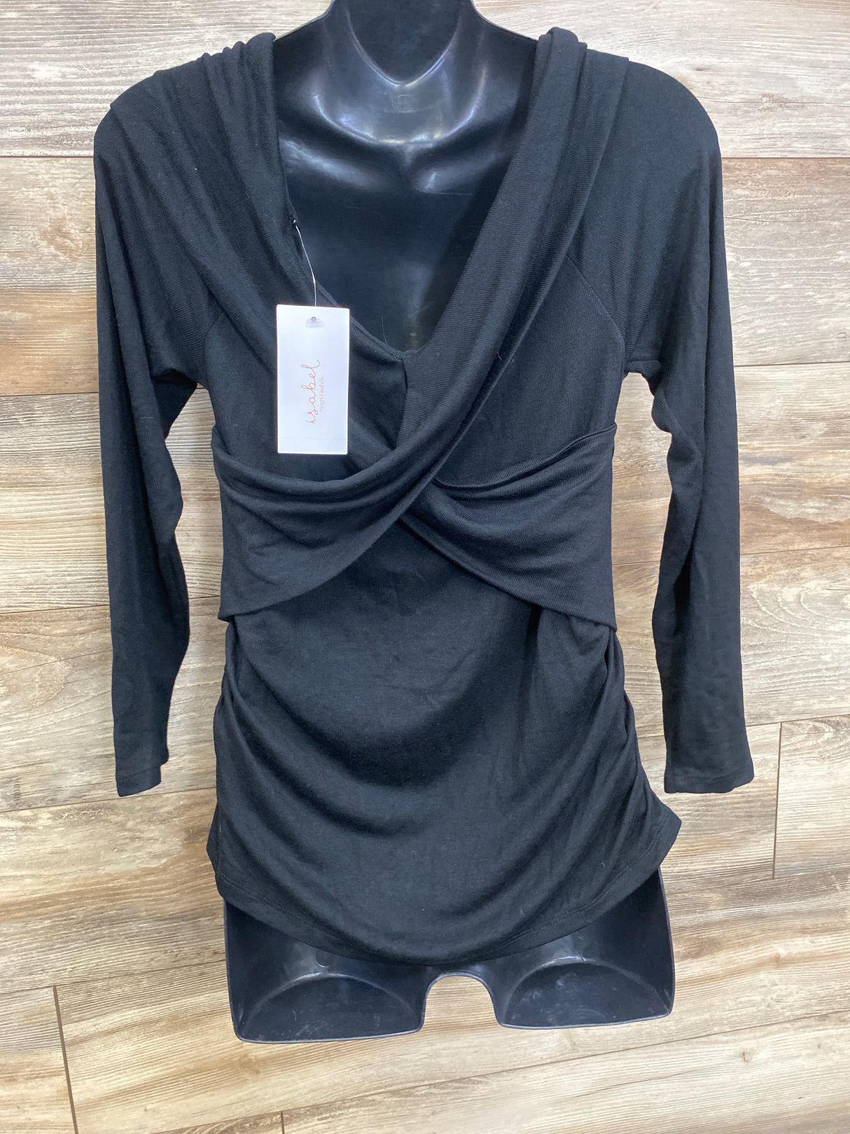 NEW Isabel Maternity Crossover Off The Shoulder Top Black sz Large