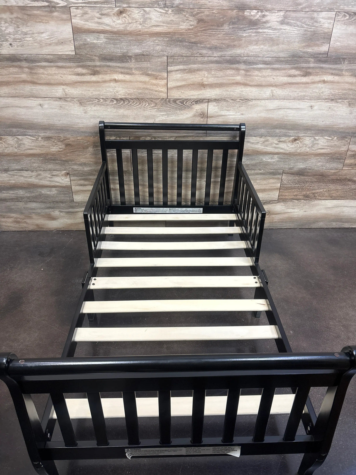 Dream On Me Classic Sleigh Toddler Bed Black