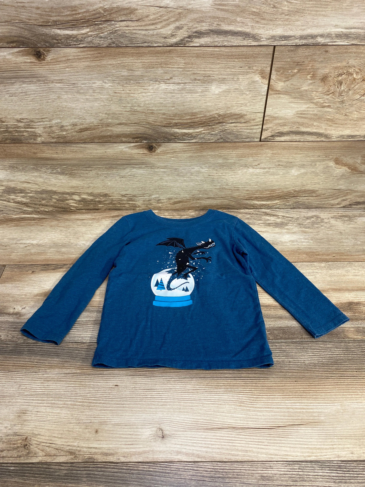 Cat & Jack Dragon Shirt Blue sz 4T - Me n Mommy To Be
