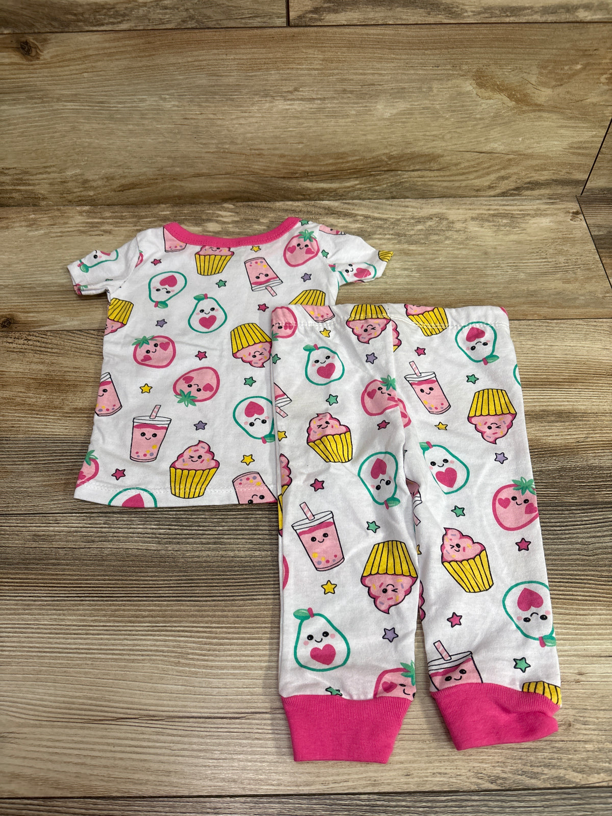 Mon Petit 2pc Pajama Set White sz 12m