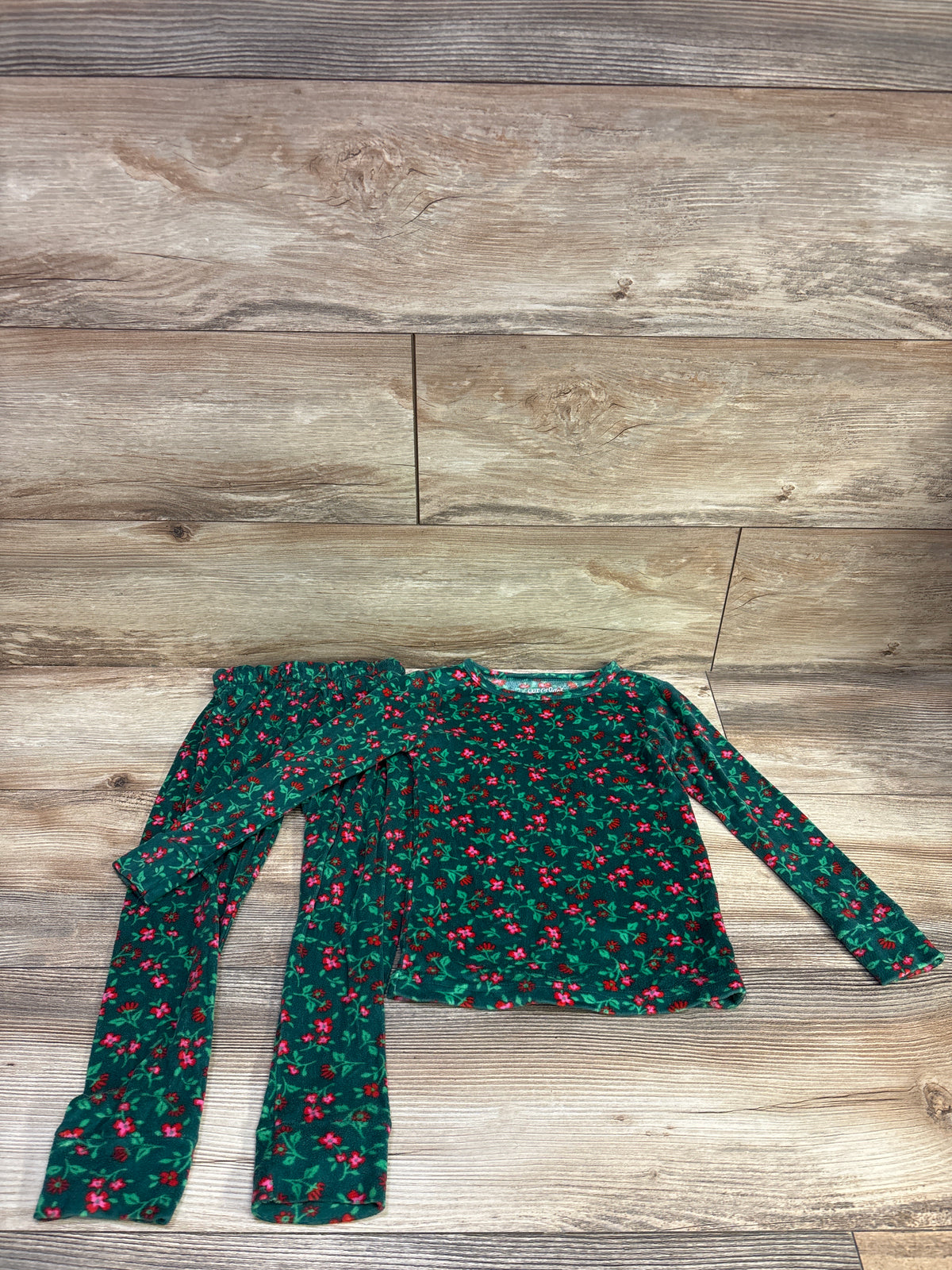 Cat & Jack 2pc Velour Pajama Set Green sz 4T