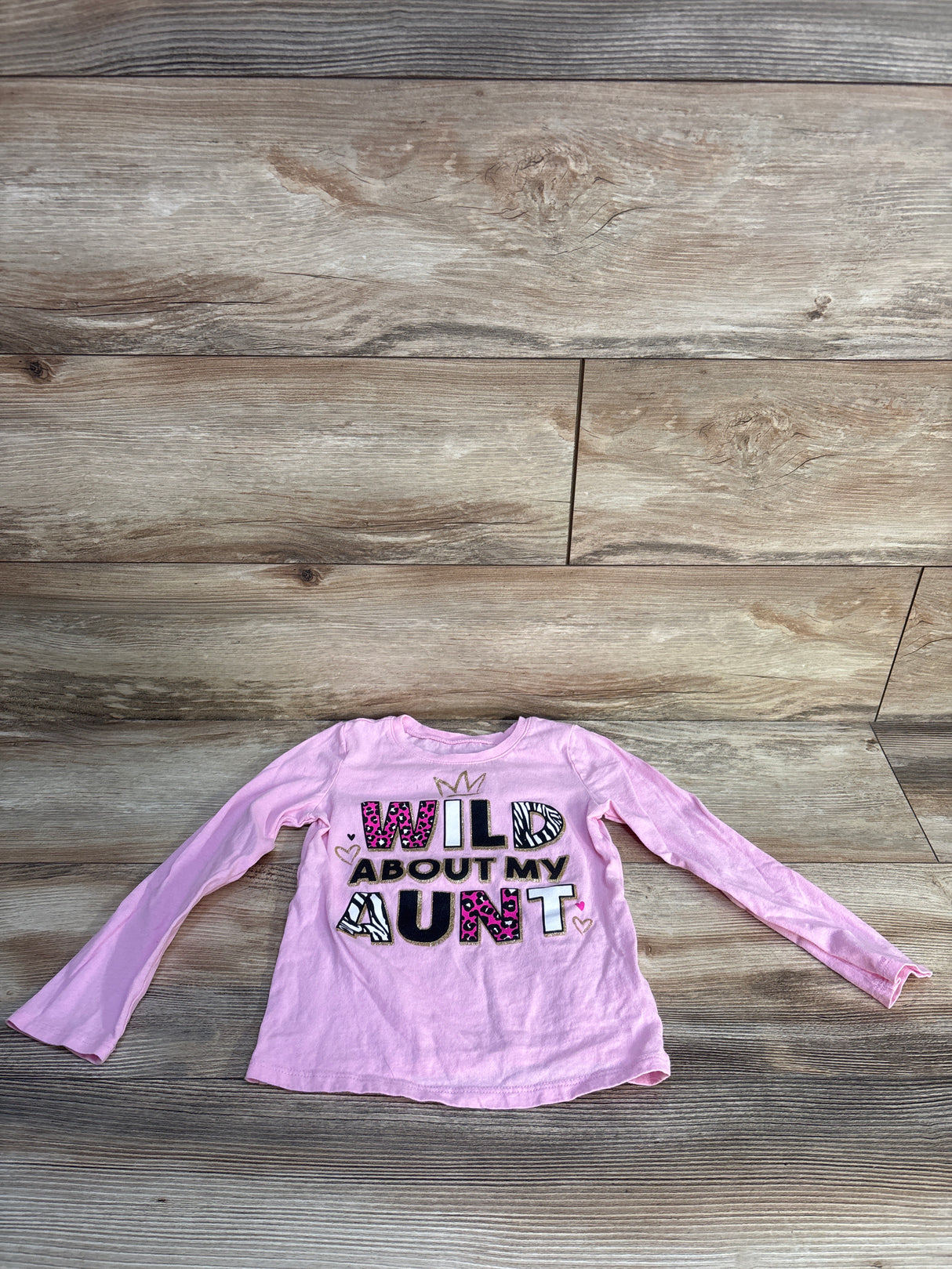 Children's Place Wild About My Aunt Shirt Pink sz 4T