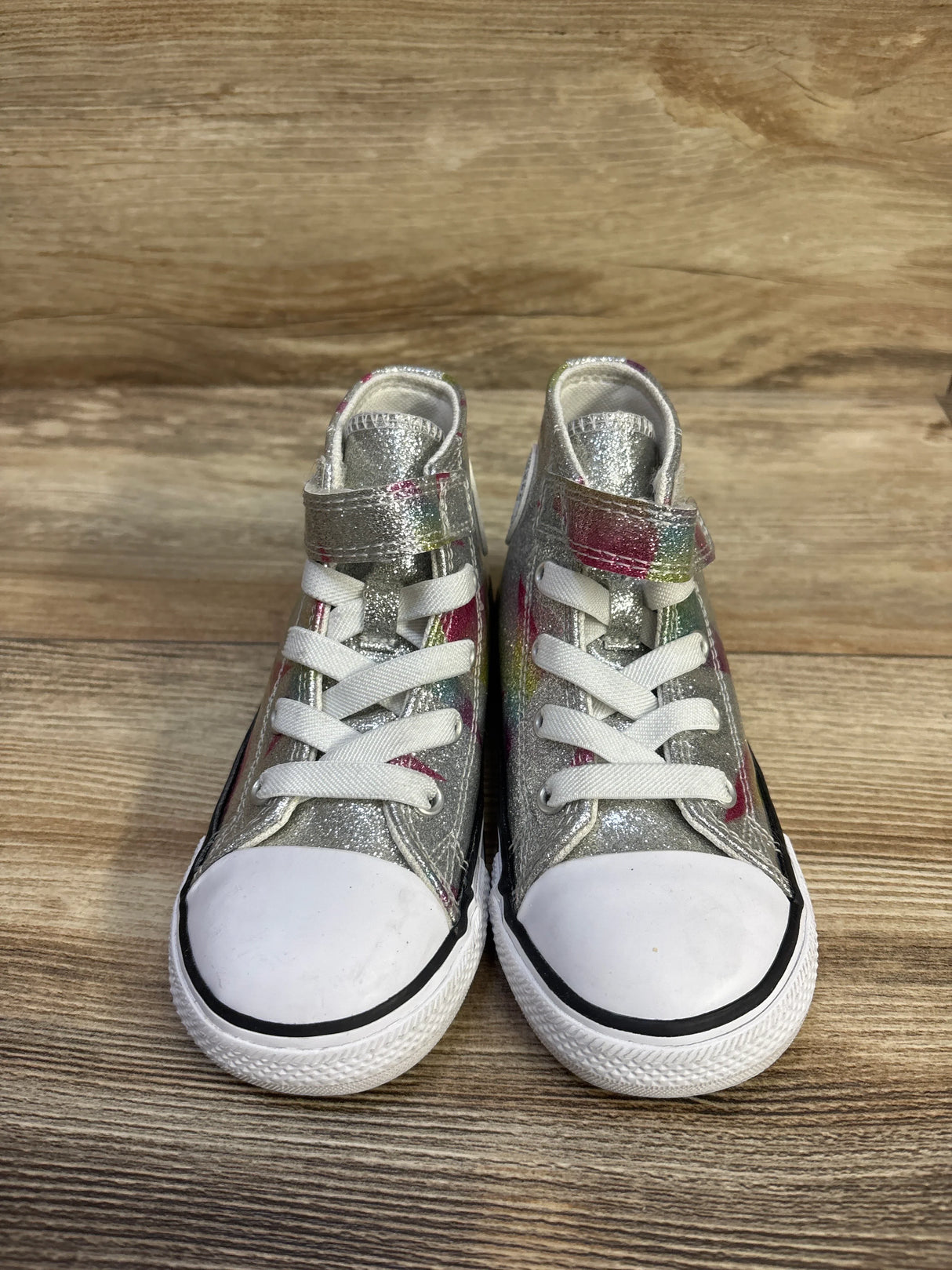 Converse Chuck Taylor All Star Easy-On Prism High Top Glitter Sneakers Grey sz 9c