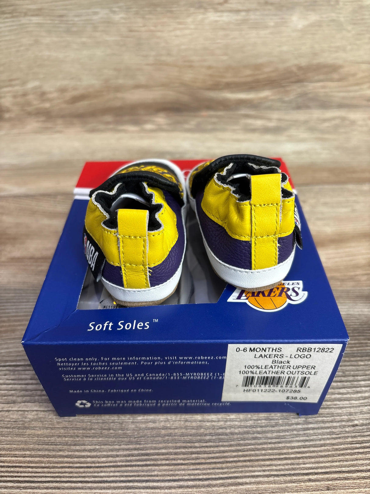 NEW Robeez NBA Lakers Soft Sole Shoes sz 1/2c