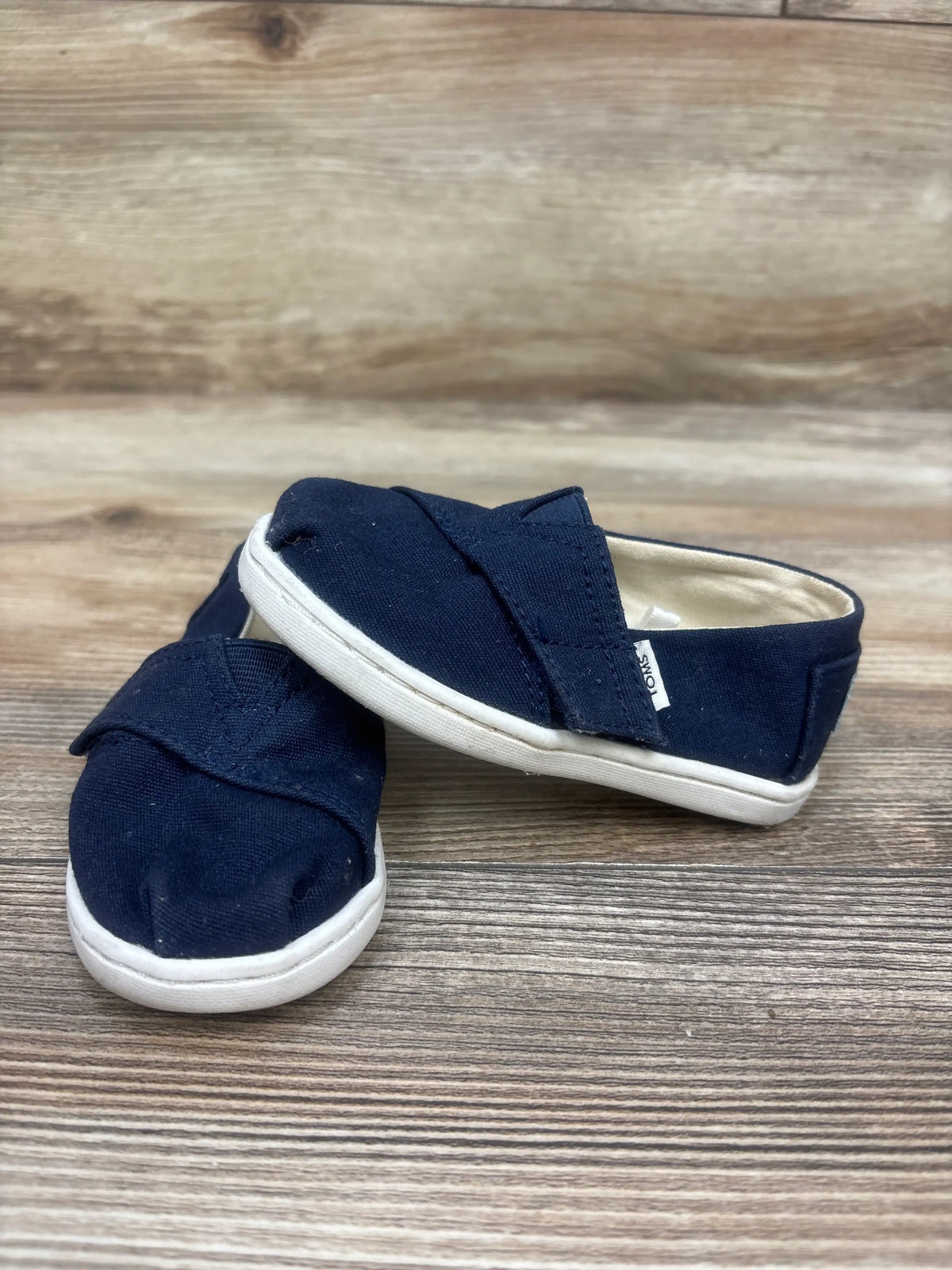 Toms Tiny Alpargata Shoes Navy sz 5c