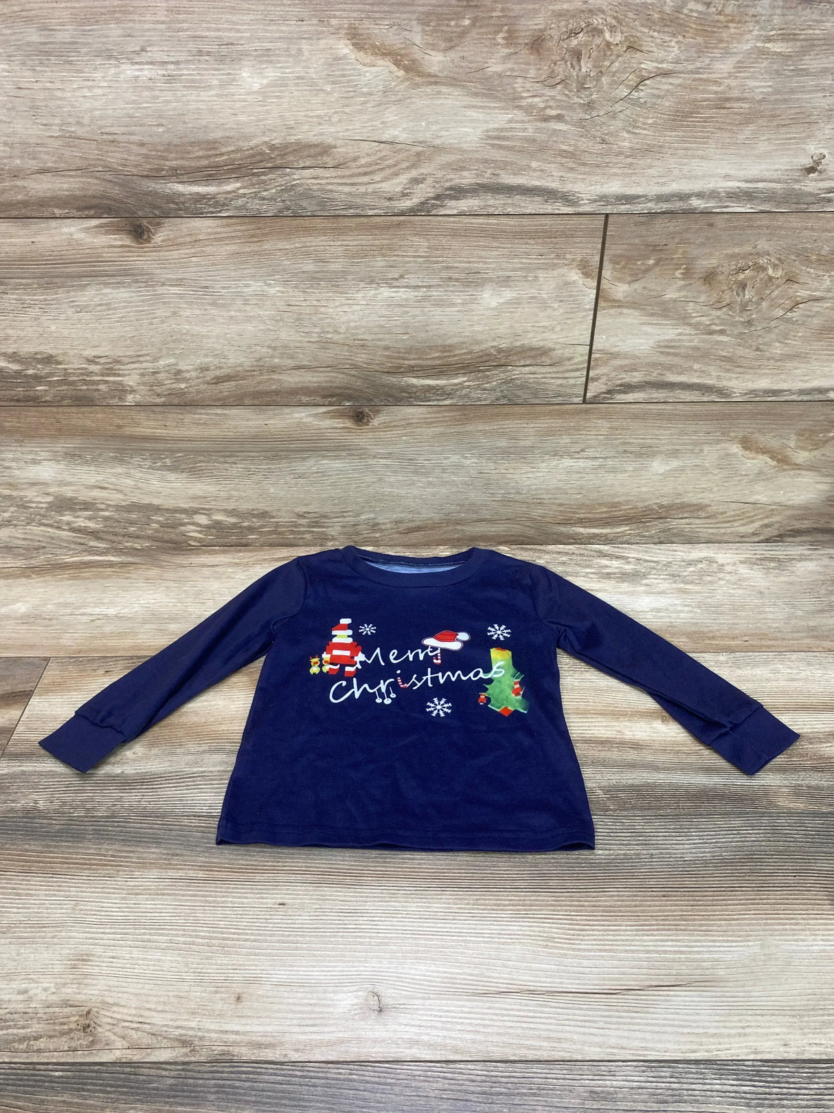 Merry Christmas Shirt Navy sz 3T - Me n Mommy To Be