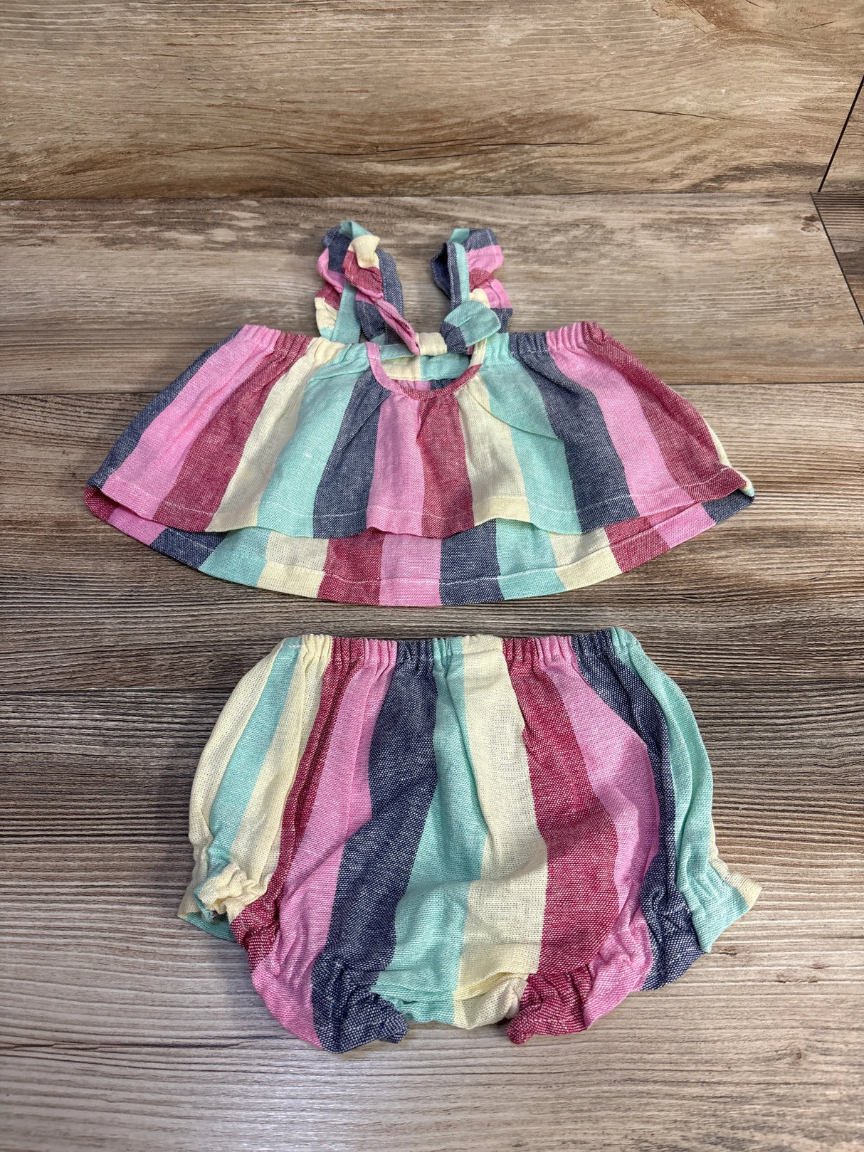 Old Navy 2pc Striped Top & Bottoms Pink sz 0-3m - Me n Mommy To Be