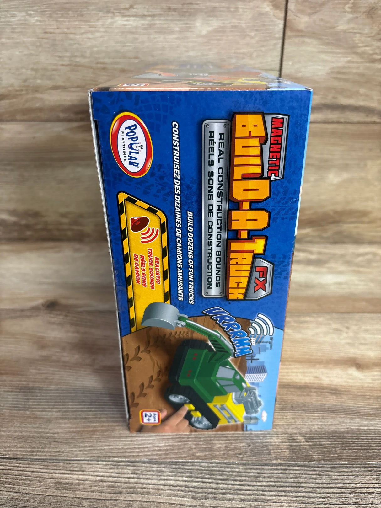 Magnetic Build-A-Truck FX toy box with construction vehicle and realistic sound features