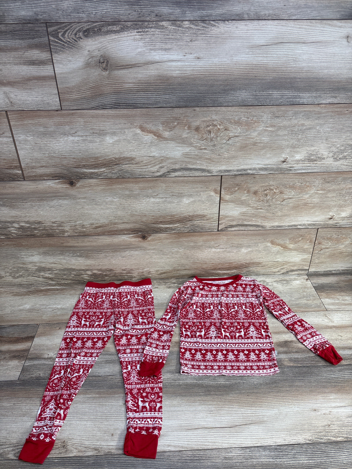 Little Sleepies Reindeer Cheer 2pc Pajama Set Red sz 3T