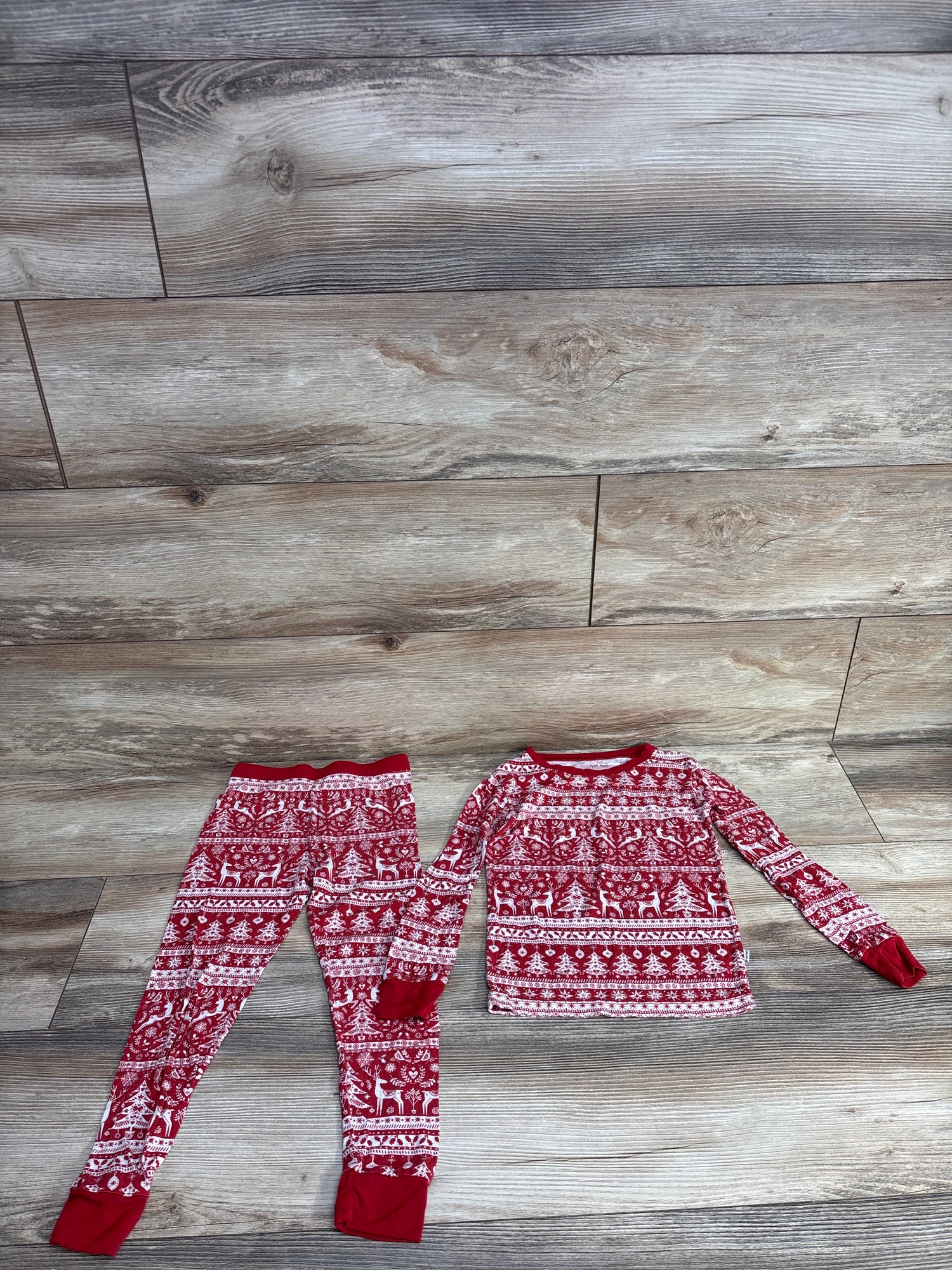 Little Sleepies Reindeer Cheer 2pc Pajama Set Red sz 3T
