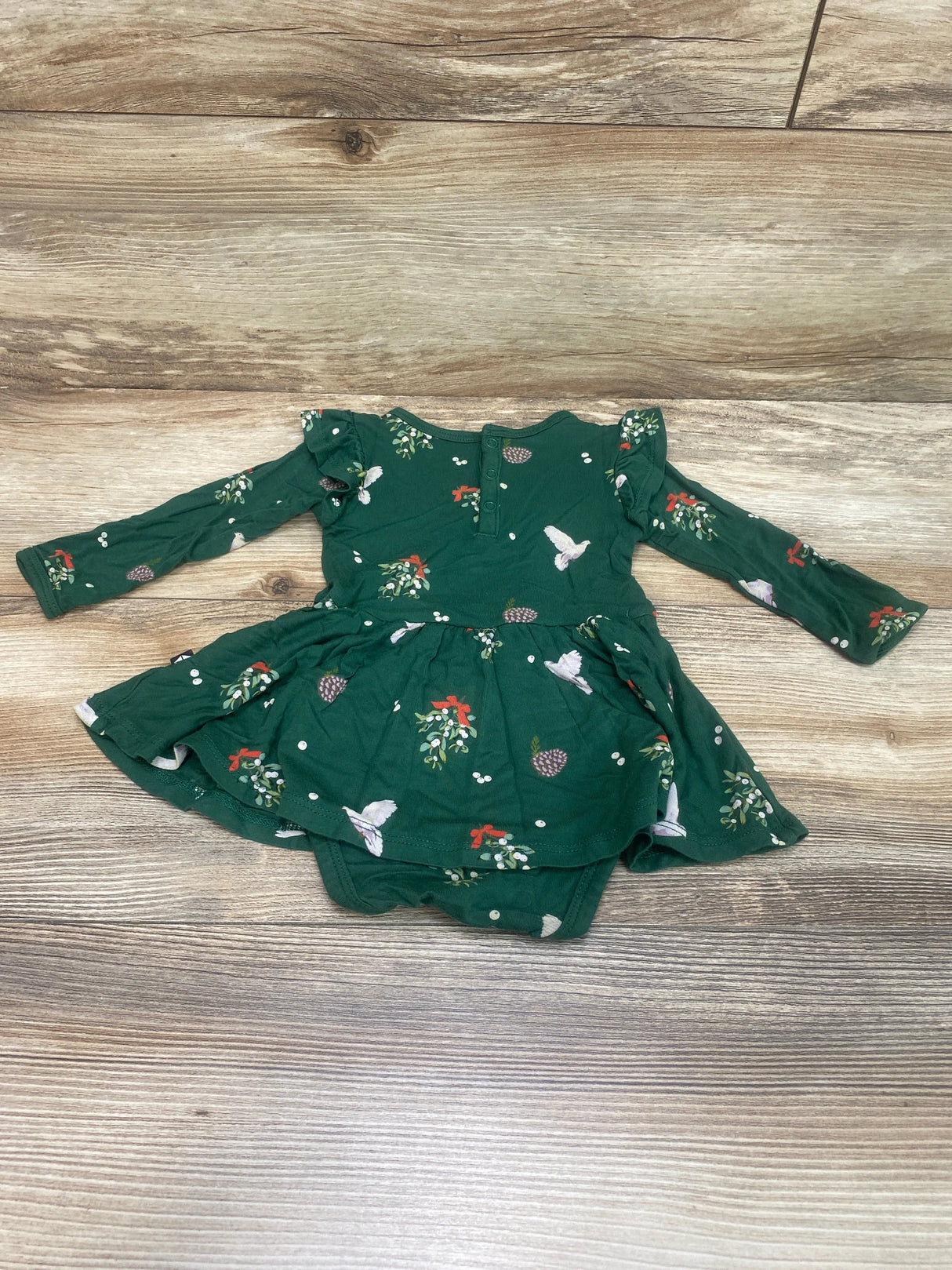 Kyte Mistletoe Twirl Bodysuit Dress Green sz 6-12m - Me n Mommy To Be