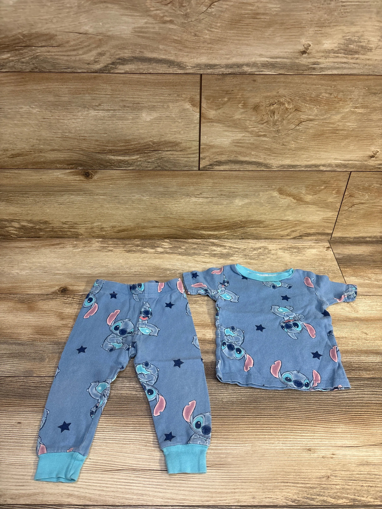 Disney Stitch 2pc Pajama Set Blue sz 18m