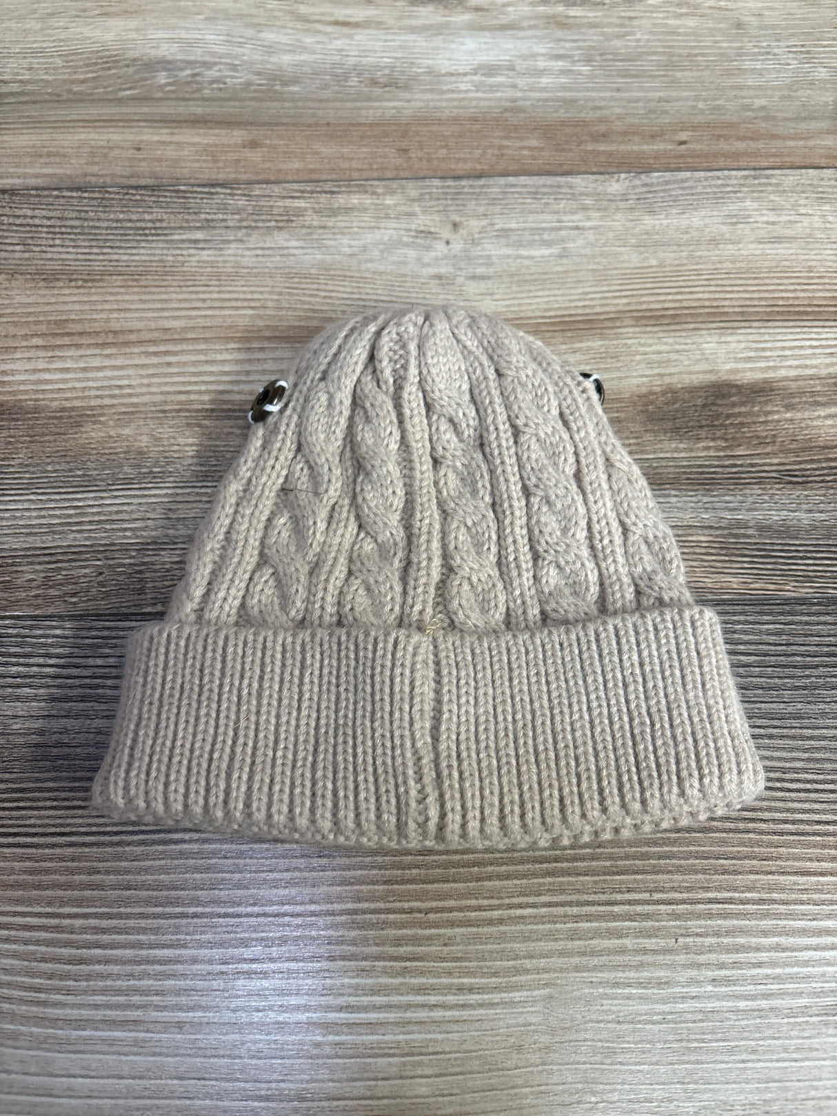 Fas Jeans Cable-Knit Beanie Beige One Size
