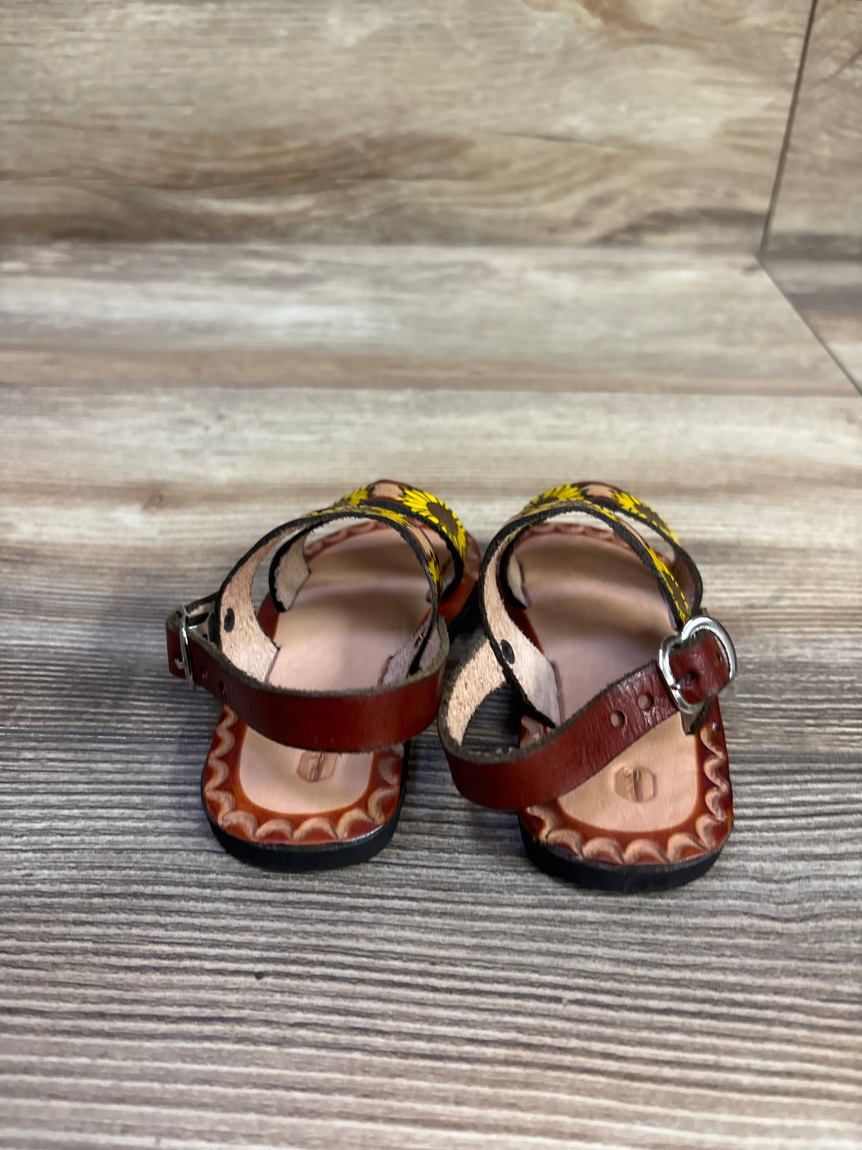 Leather Huarache Sunflower Sandals Brown sz 3c