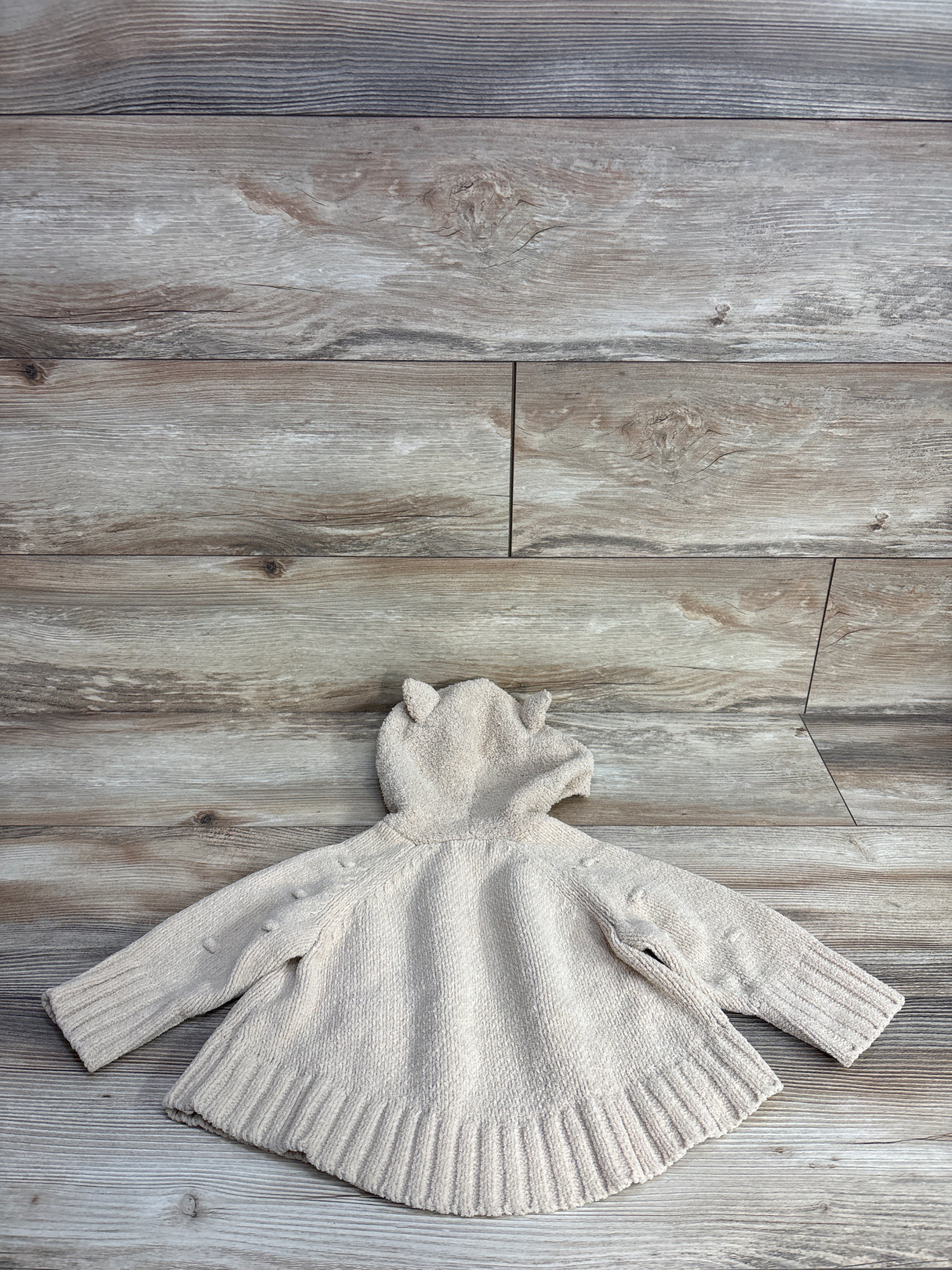 Cat & Jack Textured Pull Over Hoodie Sand 12-18m