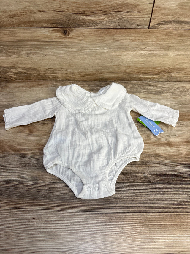 NEW Mon Caramel Long Sleeve Romper White sz 3-6m - Me n Mommy To Be