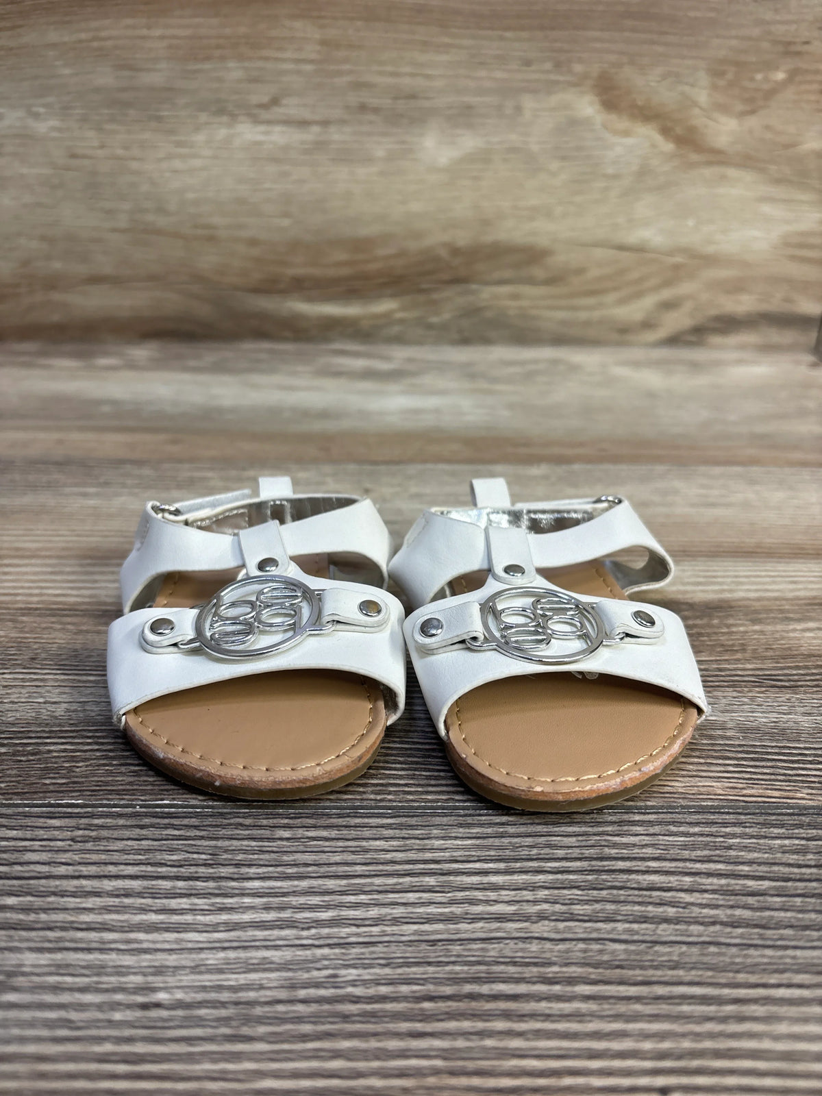 Bebe Sandals White sz 2c