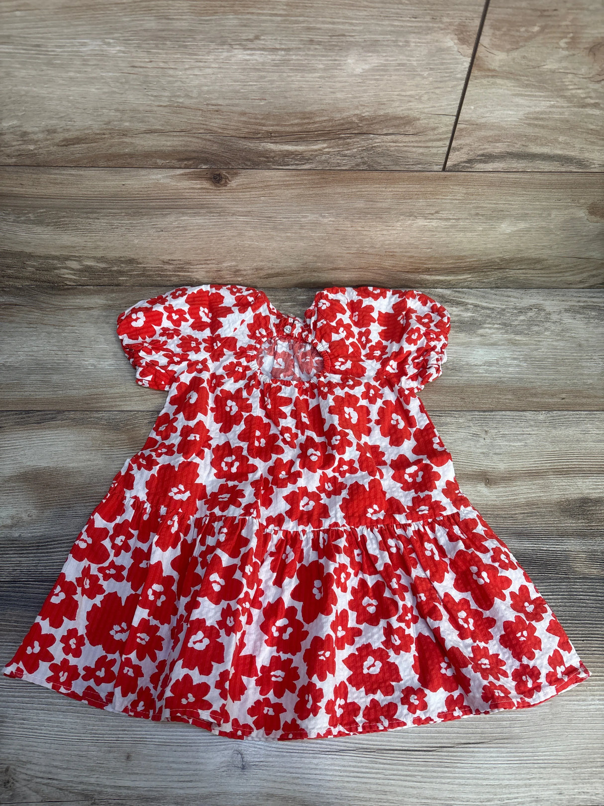 Zara Floral Puff Sleeve Dress White sz 2-3T