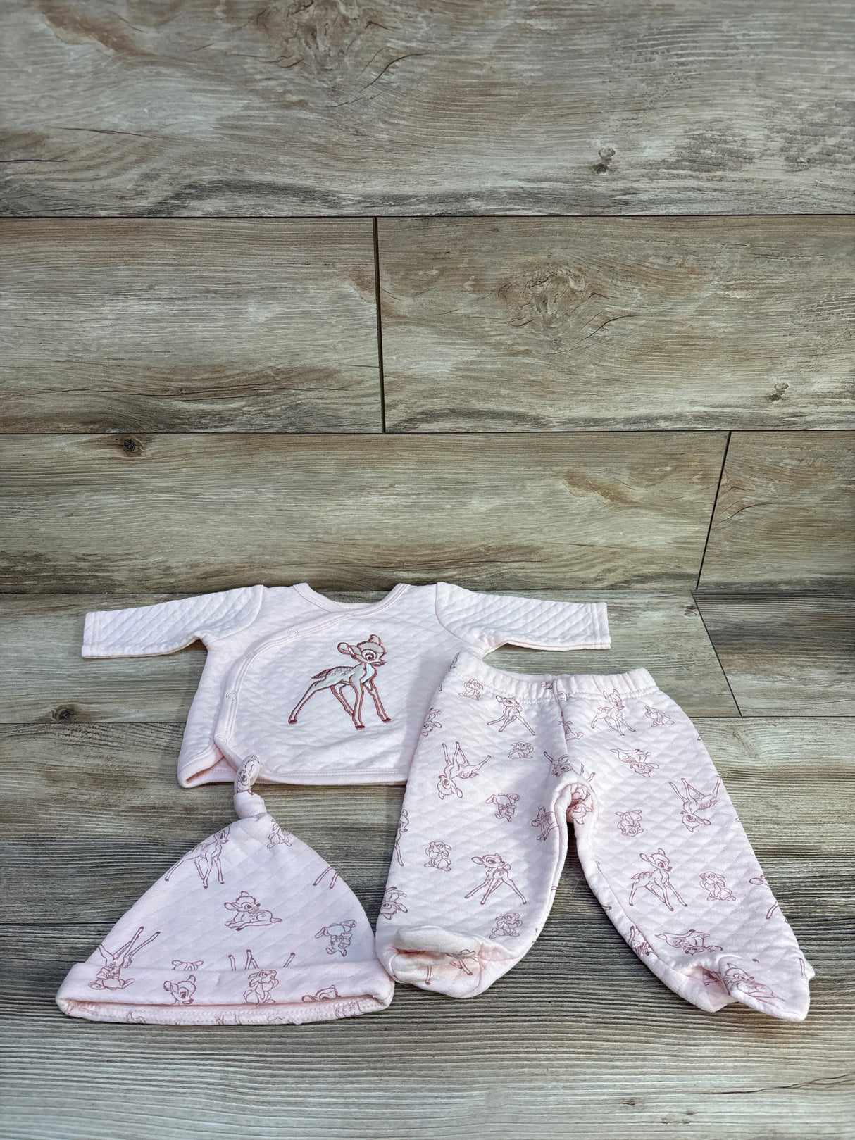 Disney Baby 3pc Bambi Quilted Set Pink sz 3m