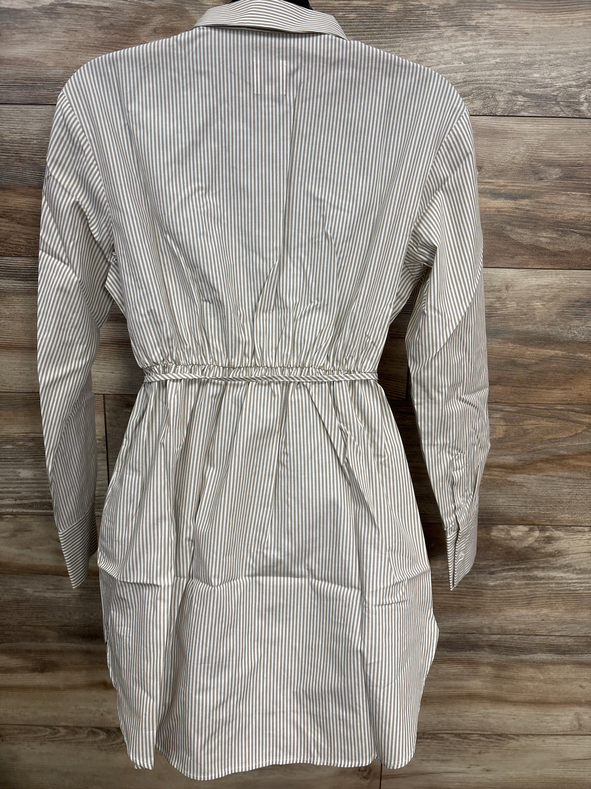 NEW Gap Maternity Popover Shirt Chino Beige Stripe sz XS