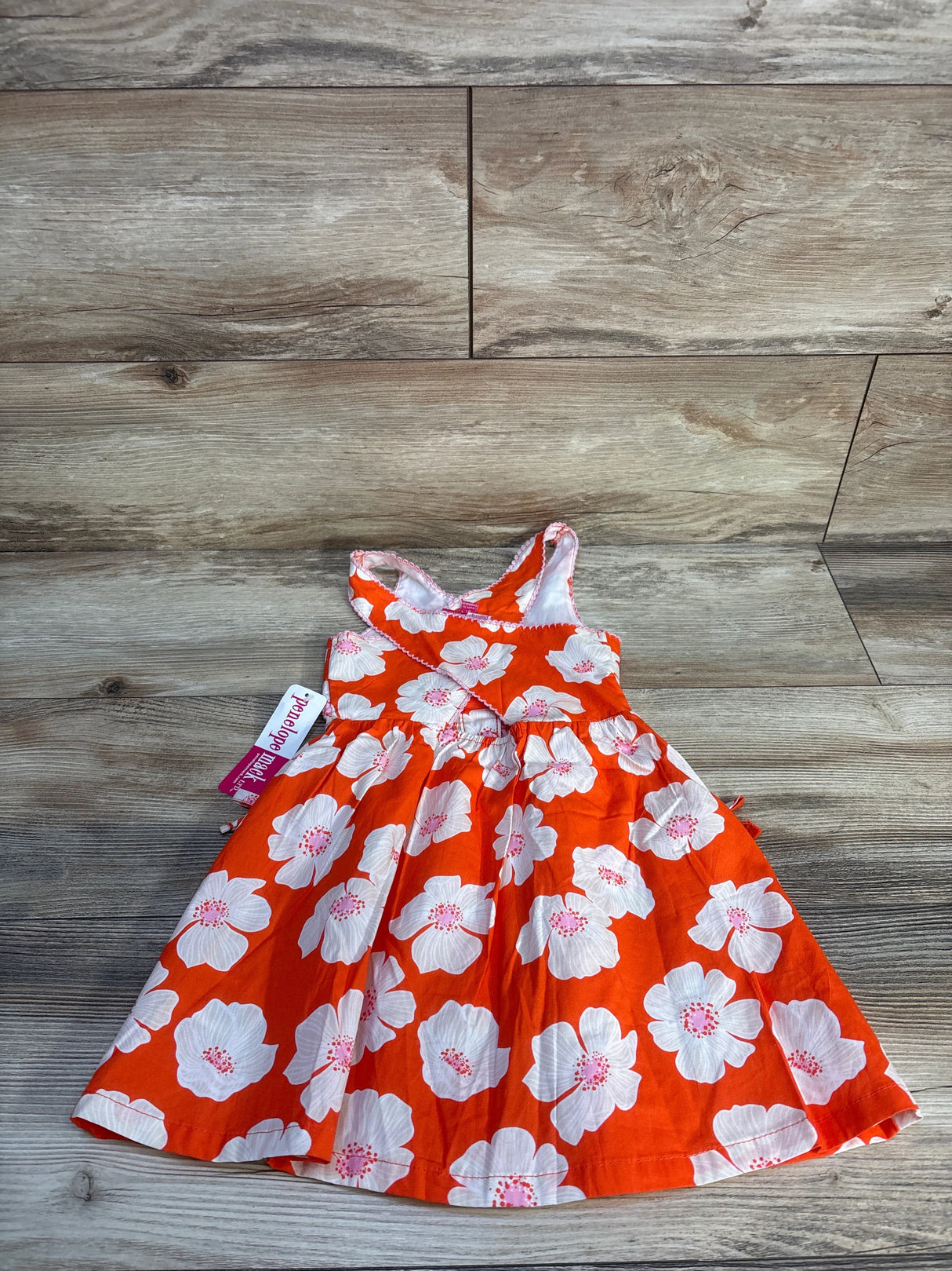 NEW Penelope Mack Floral Pocket Dress Orange sz 3T