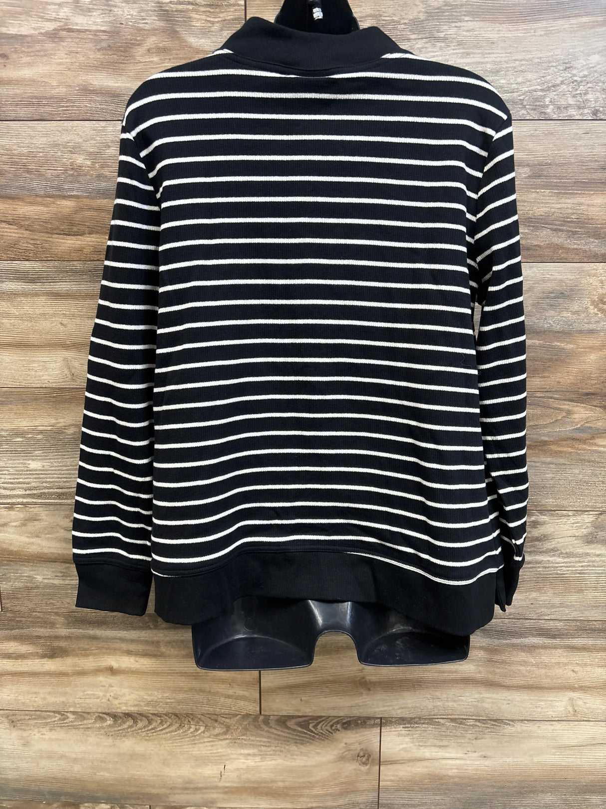 NEW Isabel Maternity Half Zip Striped Sweatshirt Black sz XL