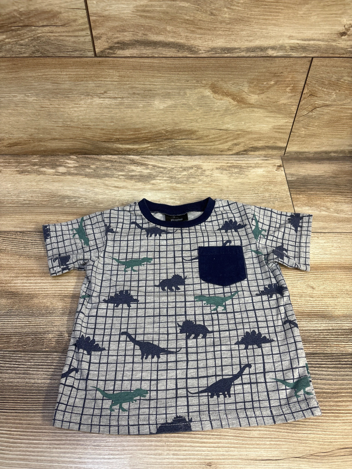 Picapino Dinosaur Shirt Grey sz 18m