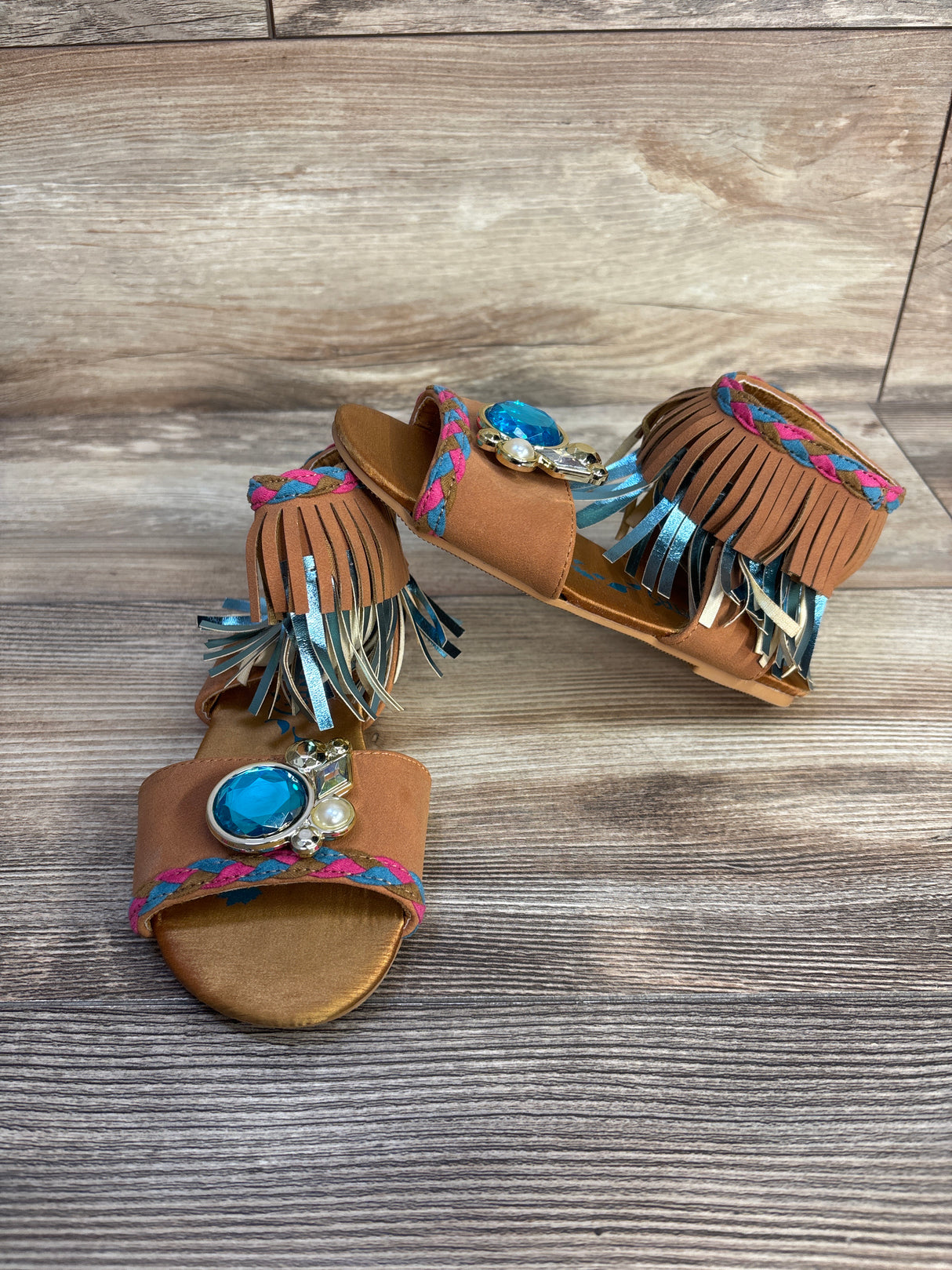 Disney Store Pocahontas Costume Sandals Brown sz 11/12c