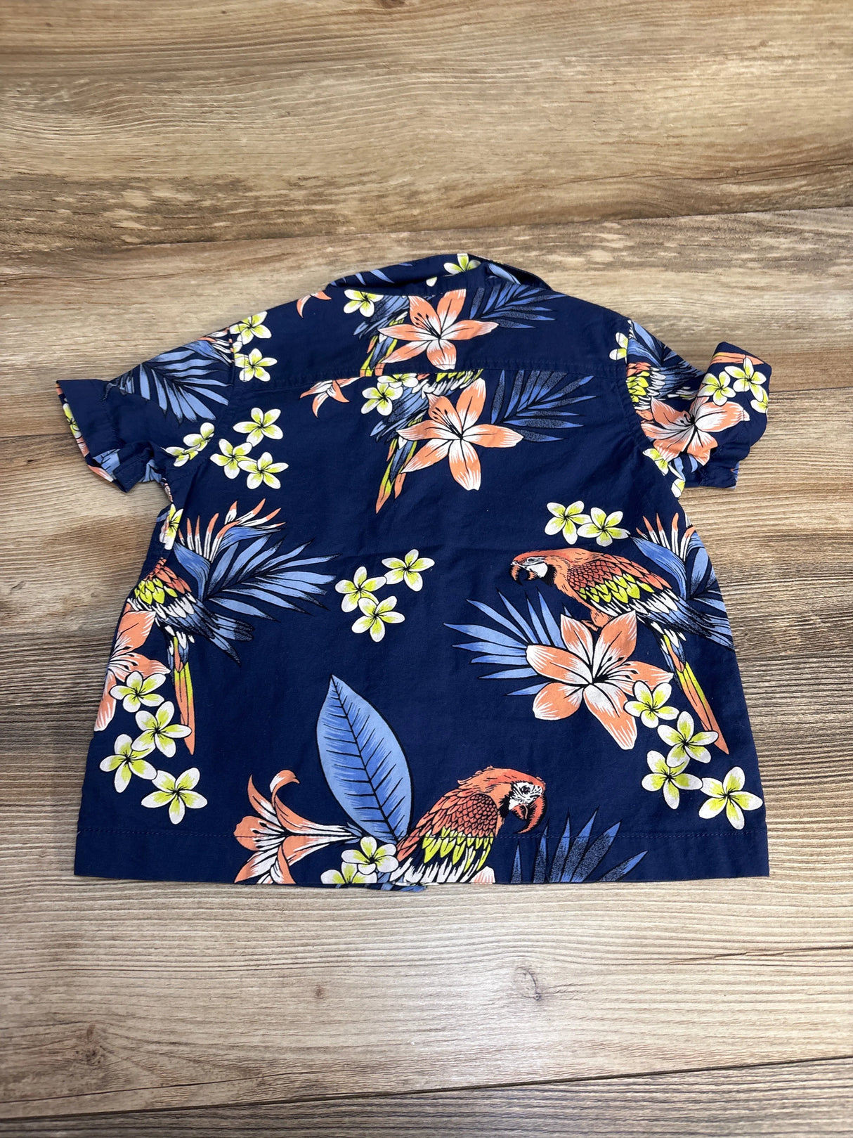 Children's Place Floral Button Up Shirt Blue sz 3T