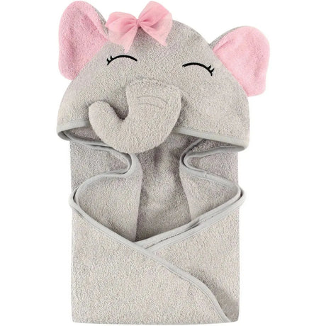 NEW Hudson Baby Hooded Towel Pretty Elephant, Grey - Me n Mommy To Be