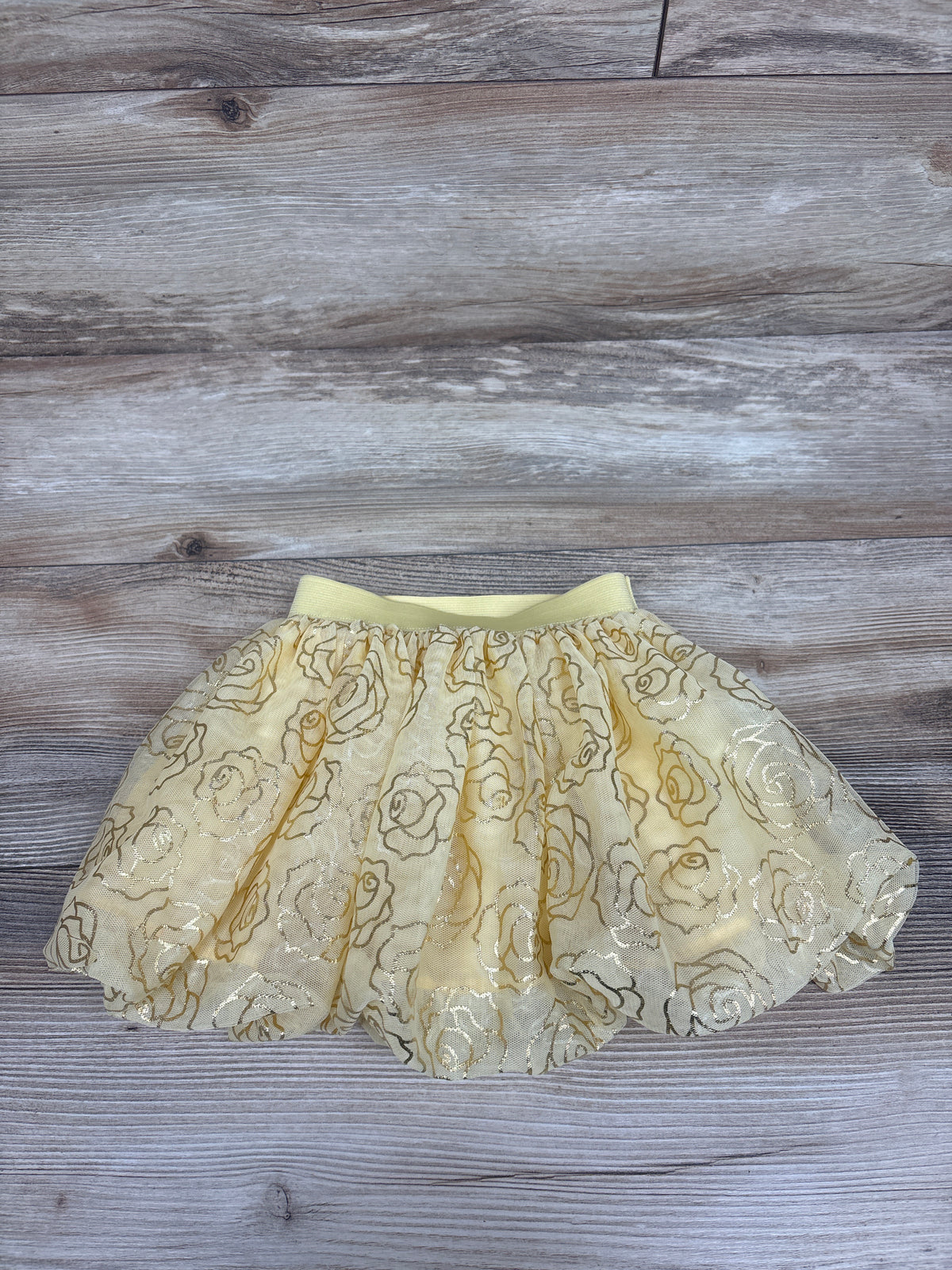 Disney Princess Beauty & The Beast Tulle Skirt Yellow sz 2T