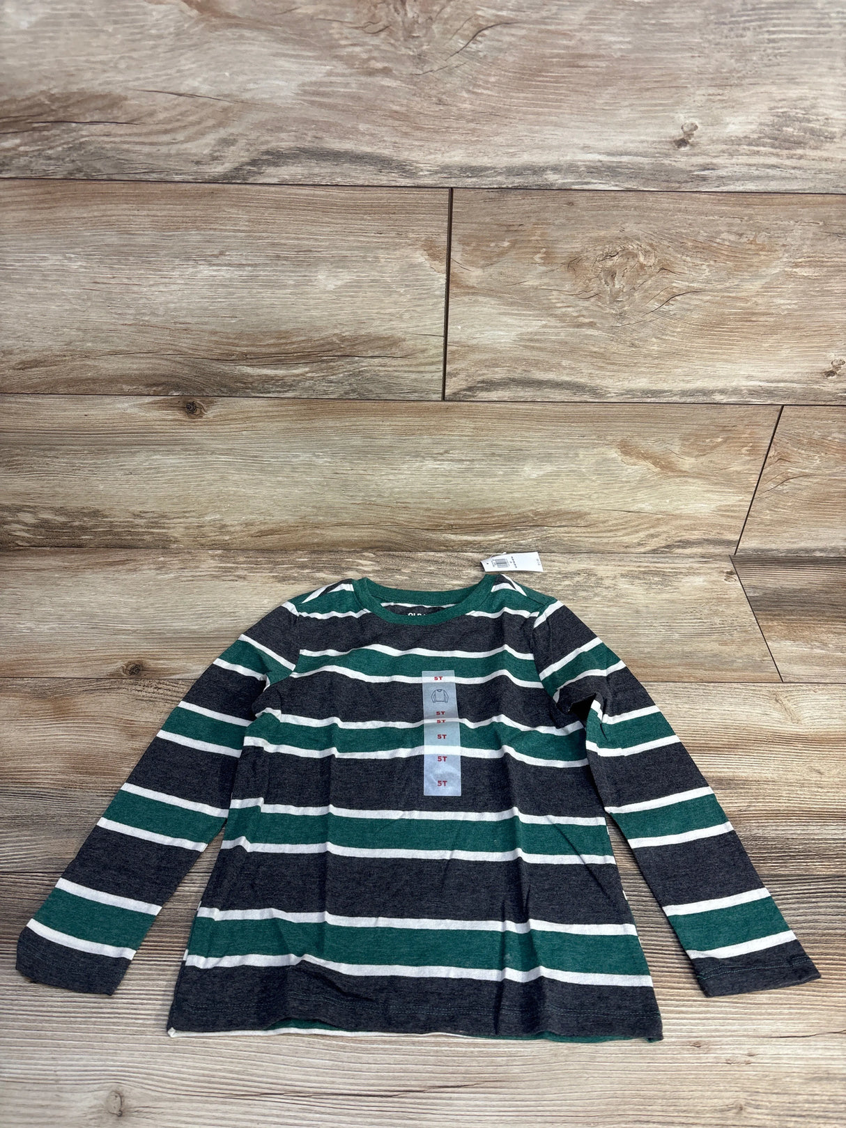 NEW Old Navy Striped Shirt Grey/Green sz 5T