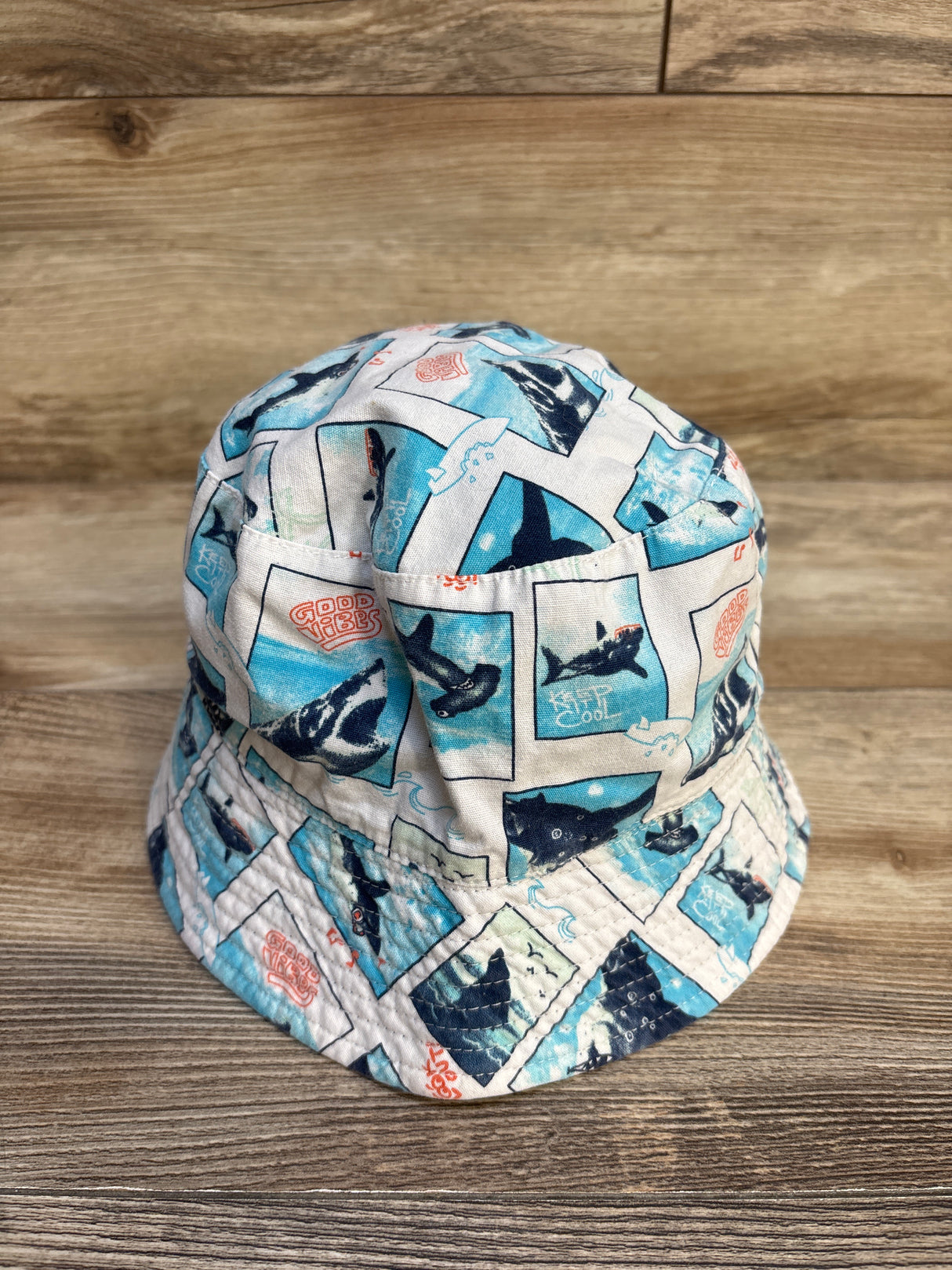 Reversible Bucket Hat Navy/Sharks One Size