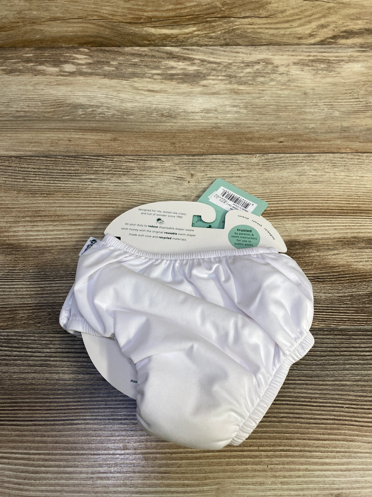 NEW Green Sprouts Eco Snap Swim Diaper White sz 12m