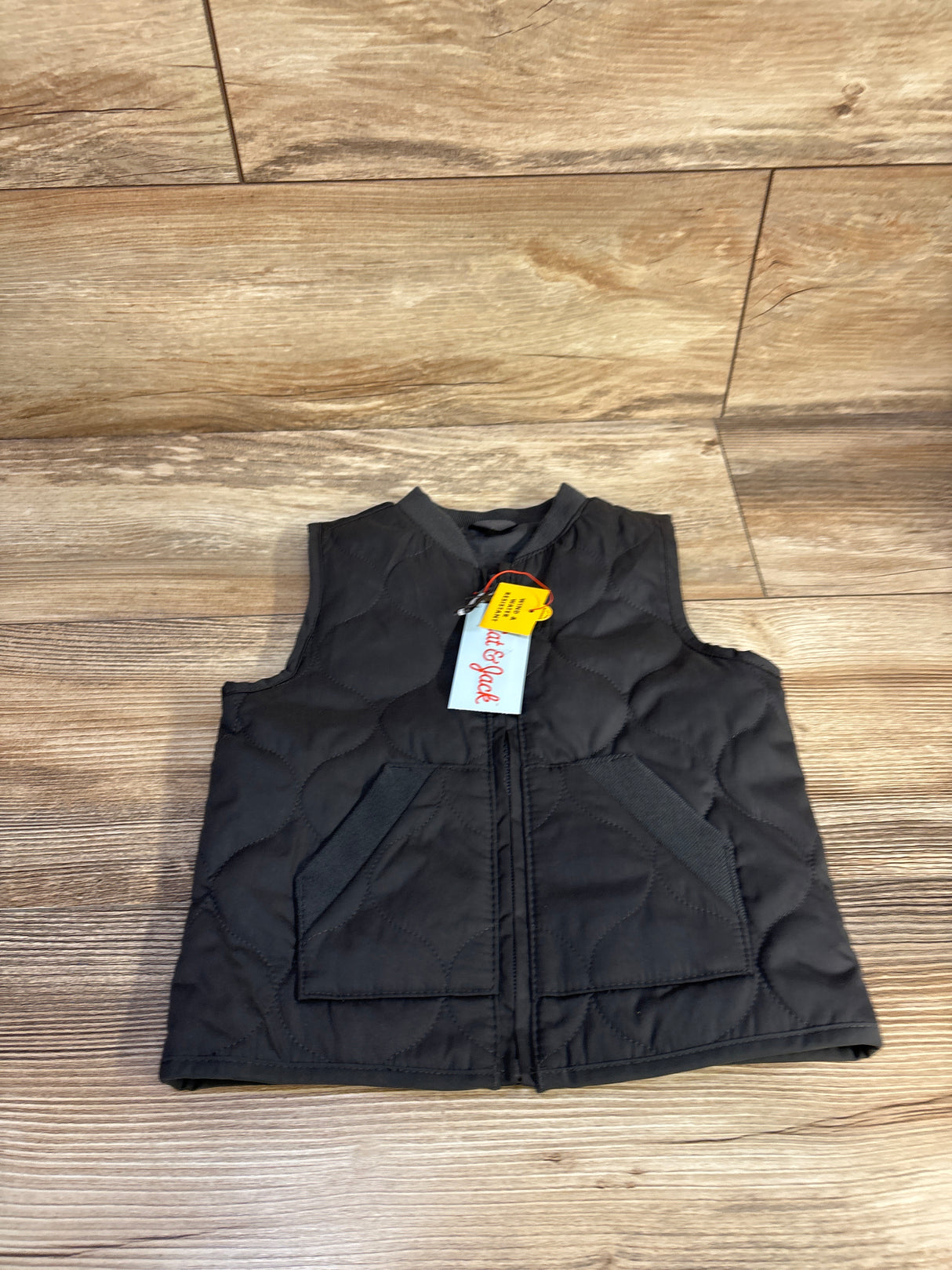 NEW Cat & Jack Quilted Vest Grey sz 18m