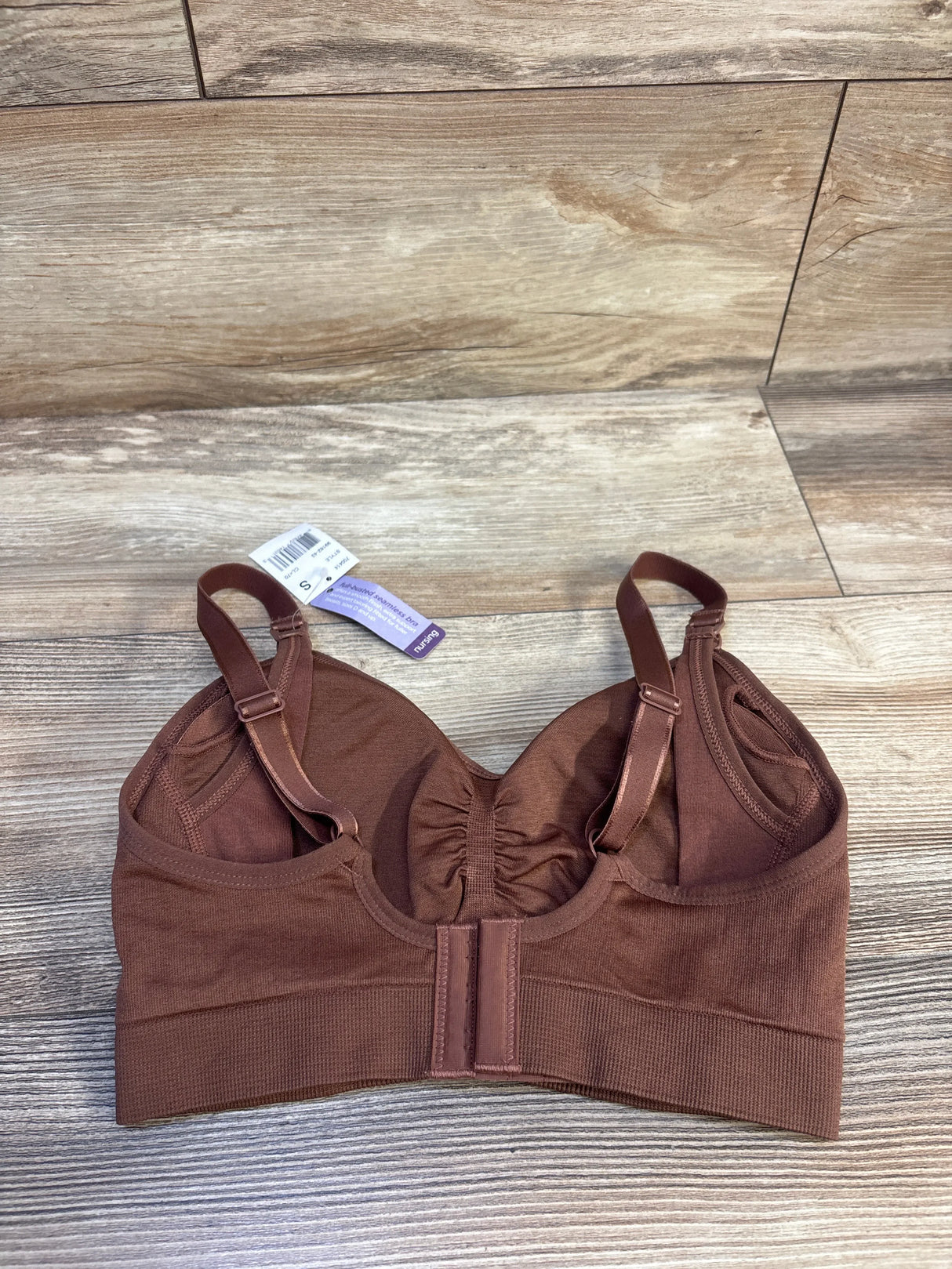 NEW Motherhood Seamless Nursing and Pumping Bra with Removable Pads Brown sz Small