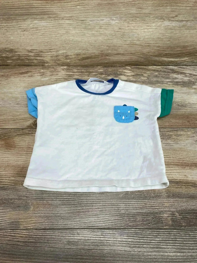 Mayoral Dino Pocket Shirt White sz 2-4m - Me n Mommy To Be