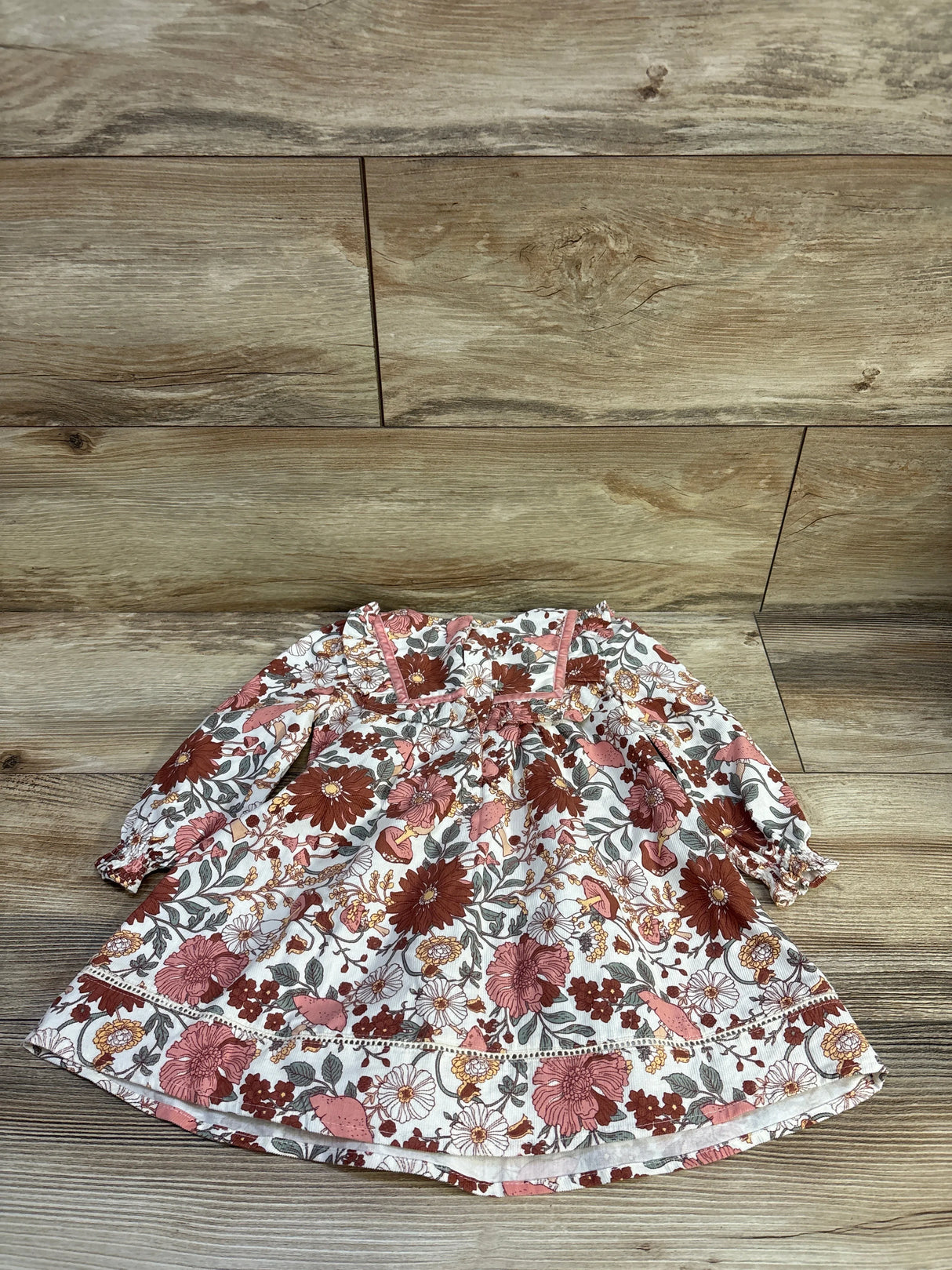 Joie Floral Long Sleeve Dress Ivory sz 18m
