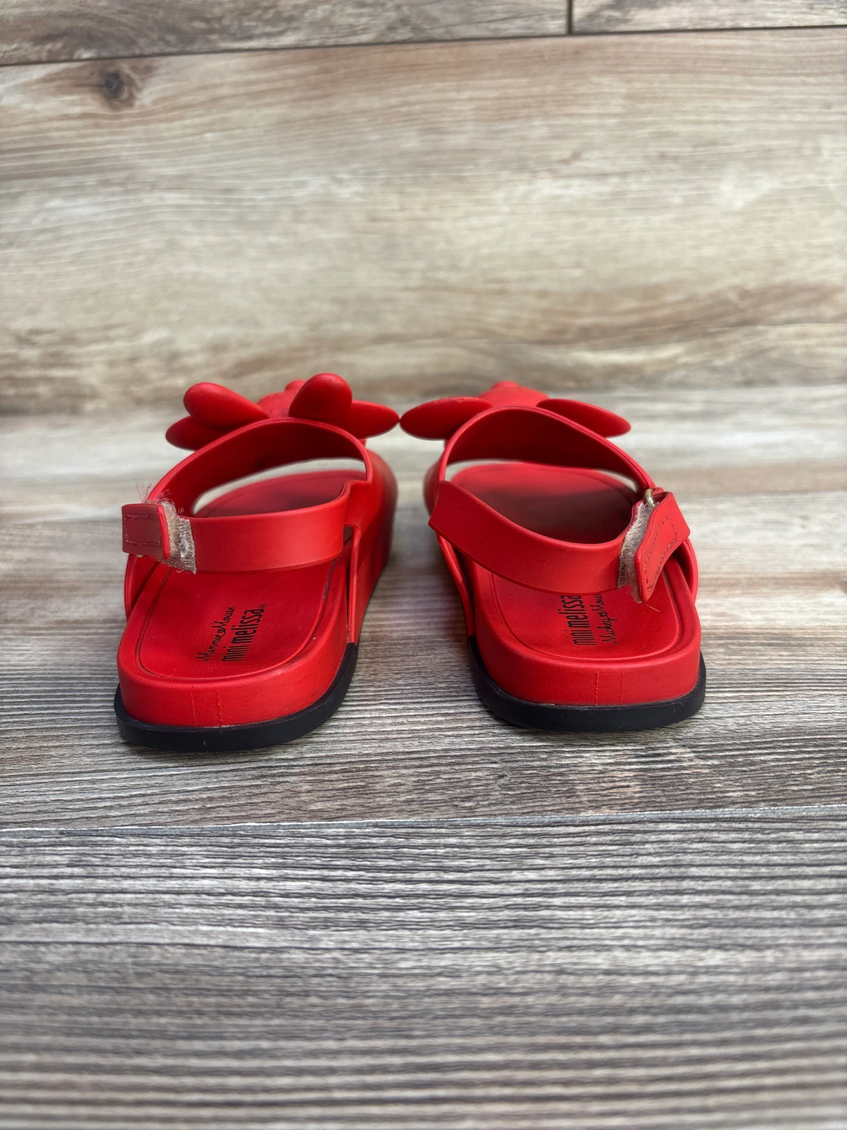 Mini Melissa x Disney Mickey & Minnie Beach Slide Sandals Red sz 9c - Me n Mommy To Be