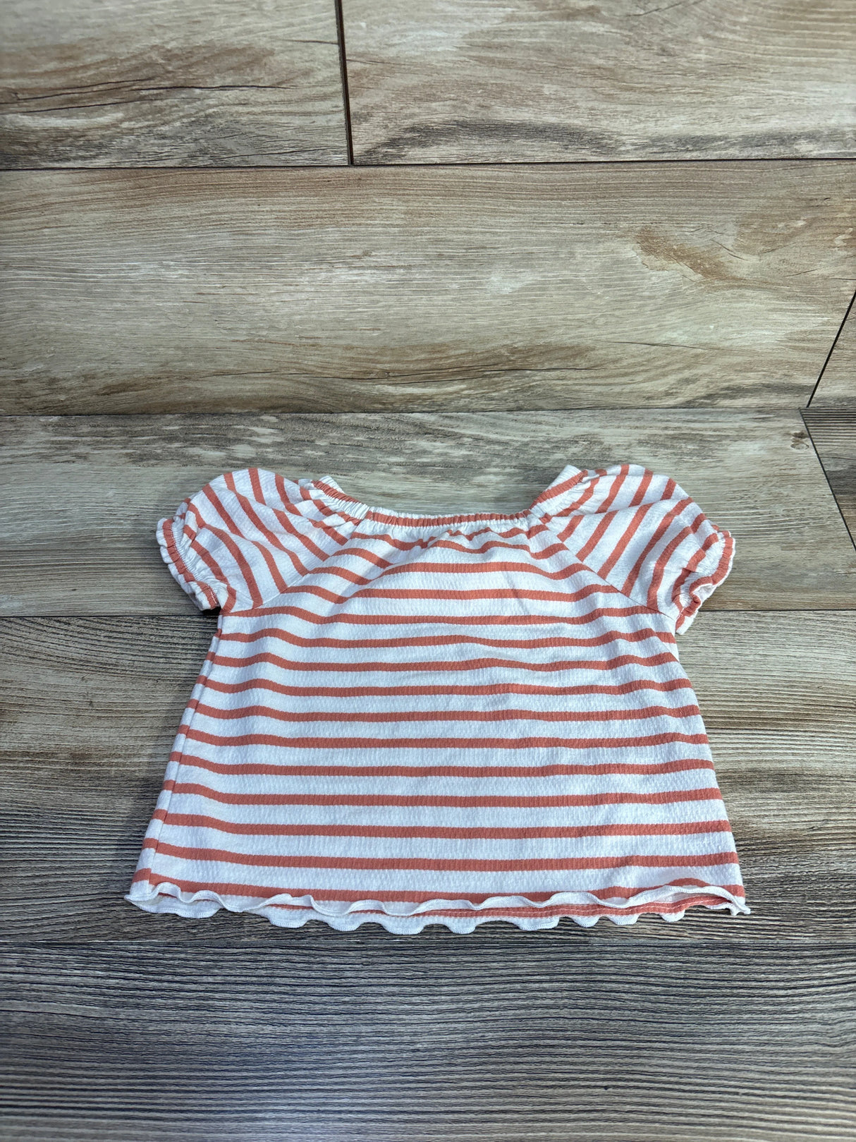 Cat & Jack Striped Puff Sleeve Shirt White sz 18m