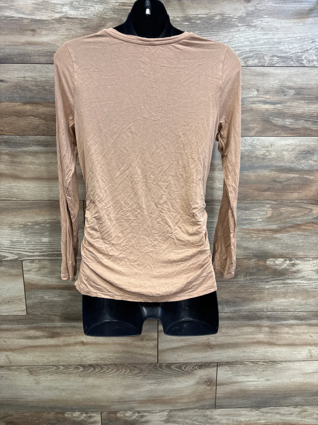 Motherhood Maternity Long Sleeve V-Neck Shirt Tan sz Medium