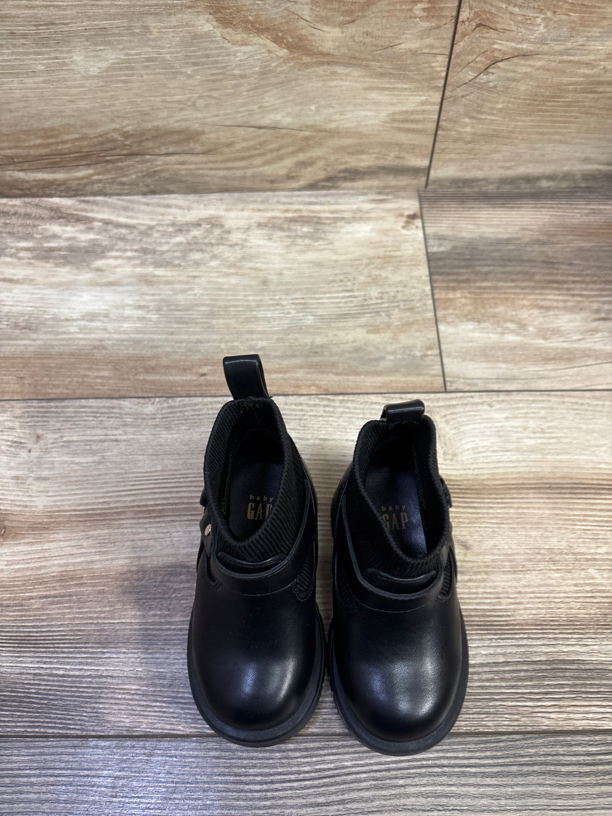Baby Gap Heart Moto Boots Black sz 4c