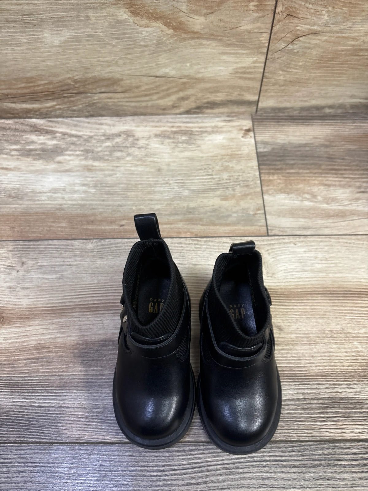 Baby Gap Heart Moto Boots Black sz 4c