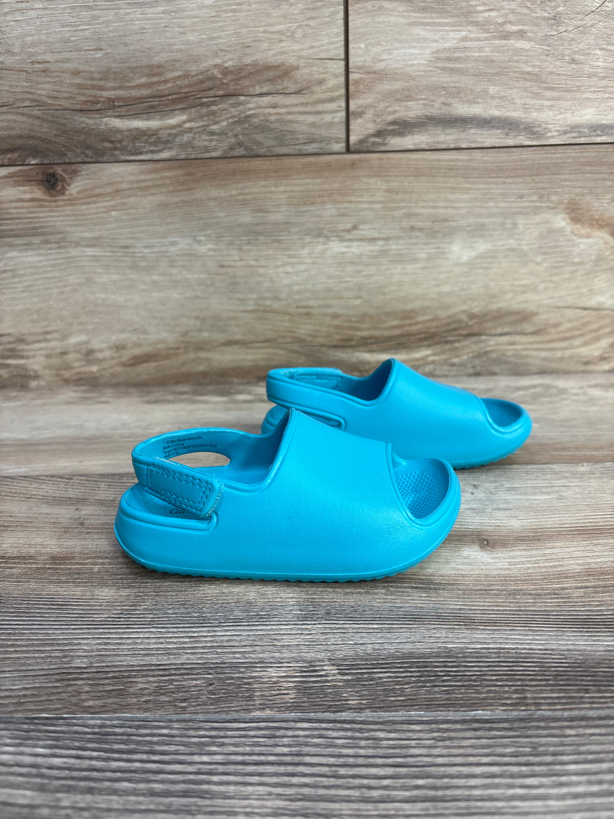 Cat & Jack Wynne Slip-On Slide Sandals Aqua sz 7c - Me n Mommy To Be