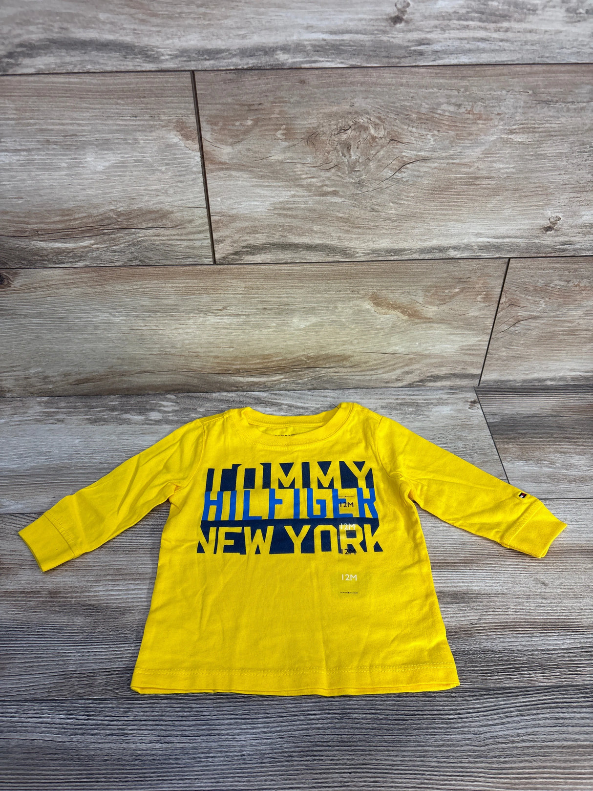 NWOT Tommy Hilfiger Logo Shirt Yellow sz 12m