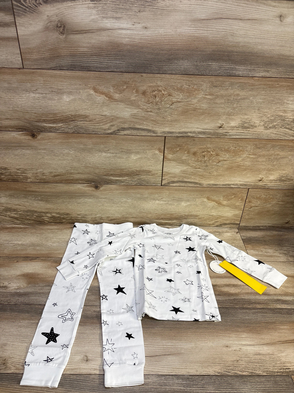 NEW Norani Baby 2pc Organic Pajama Set in Stars White sz 3T