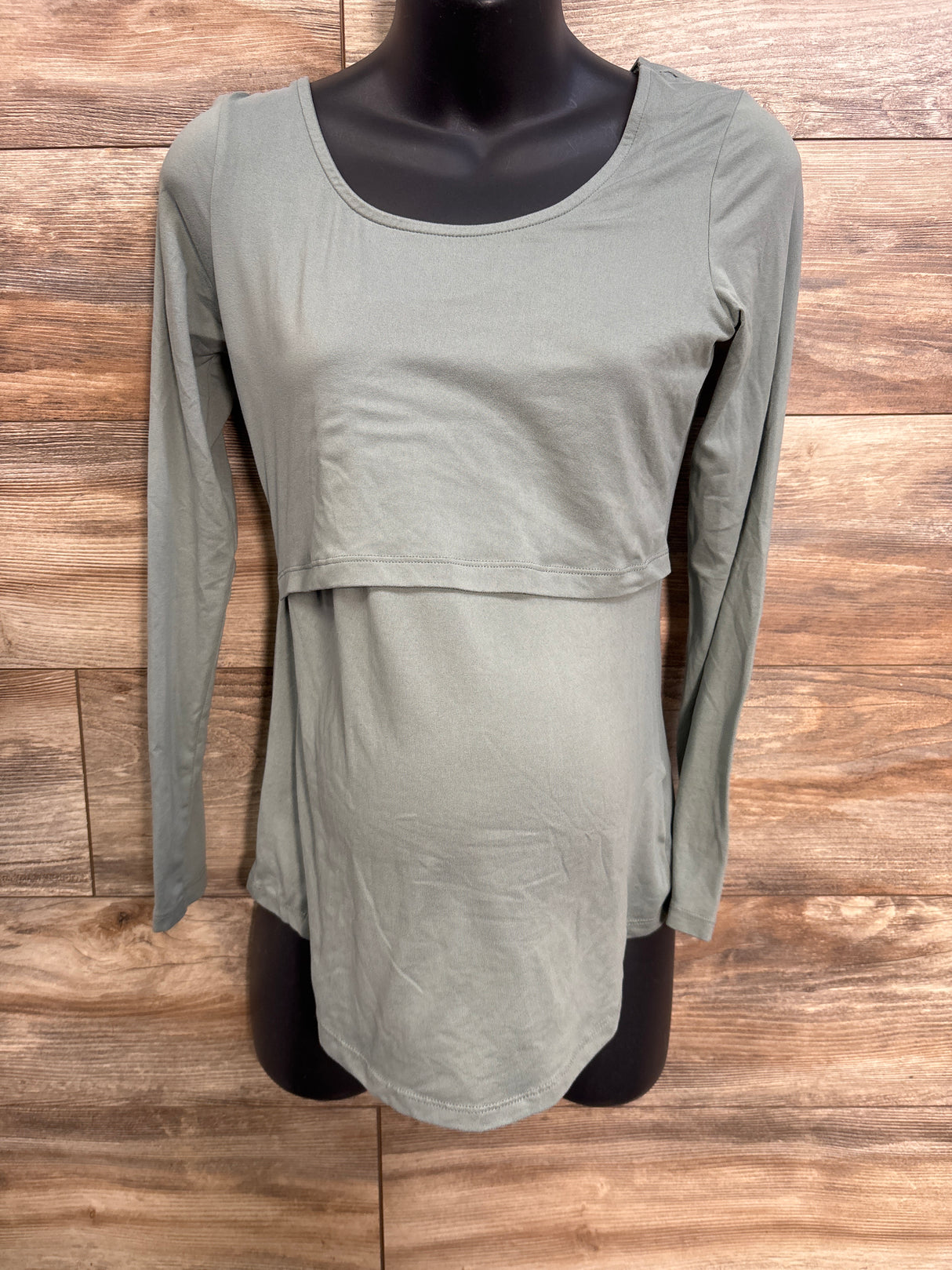 Kindred Bravely Long Sleeve Nursing Shirt Green sz Small